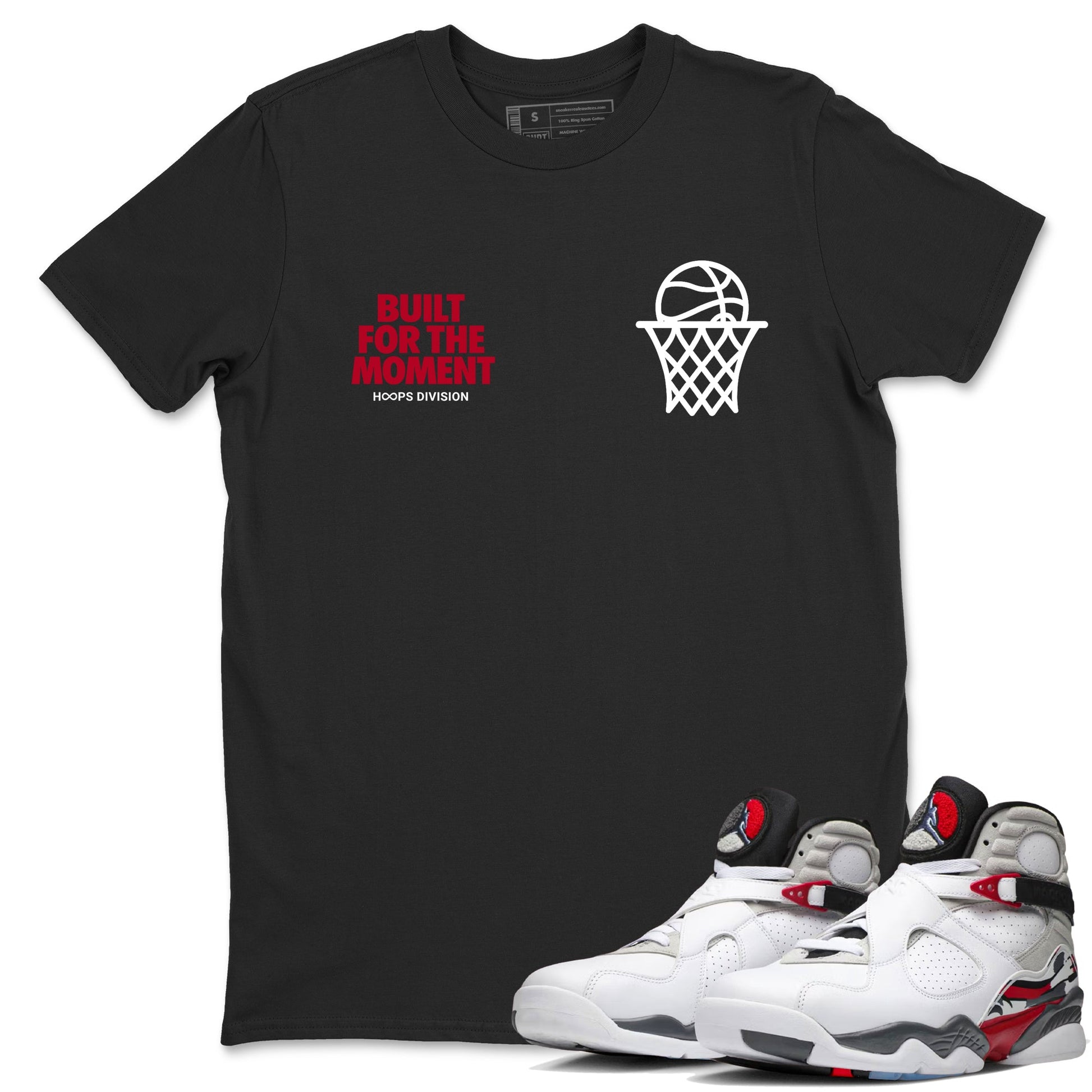 Sneaker Threads – Sneaker Tees To Match Air Jordan 8 Bunny – Built For The Moment Graphic Tee Black 1. Perfect for Jordan releases 2025 colorways.