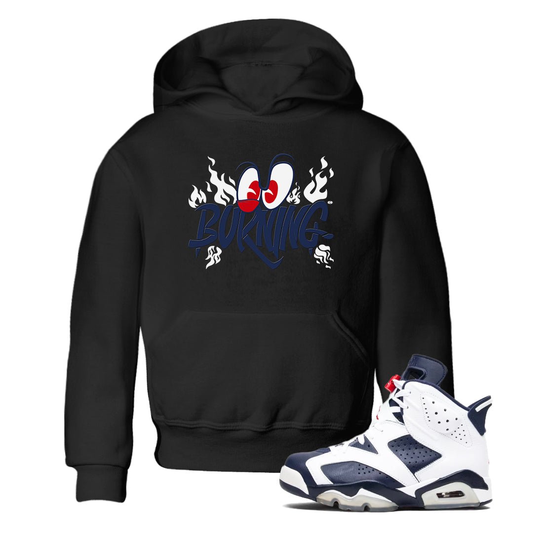 6s White And Midnight Navy shirts to match jordans Burning sneaker match tees Air Jordan 6 White And Midnight Navy SNRT Sneaker Release Tees Youth Baby Black 1 crew neck shirts