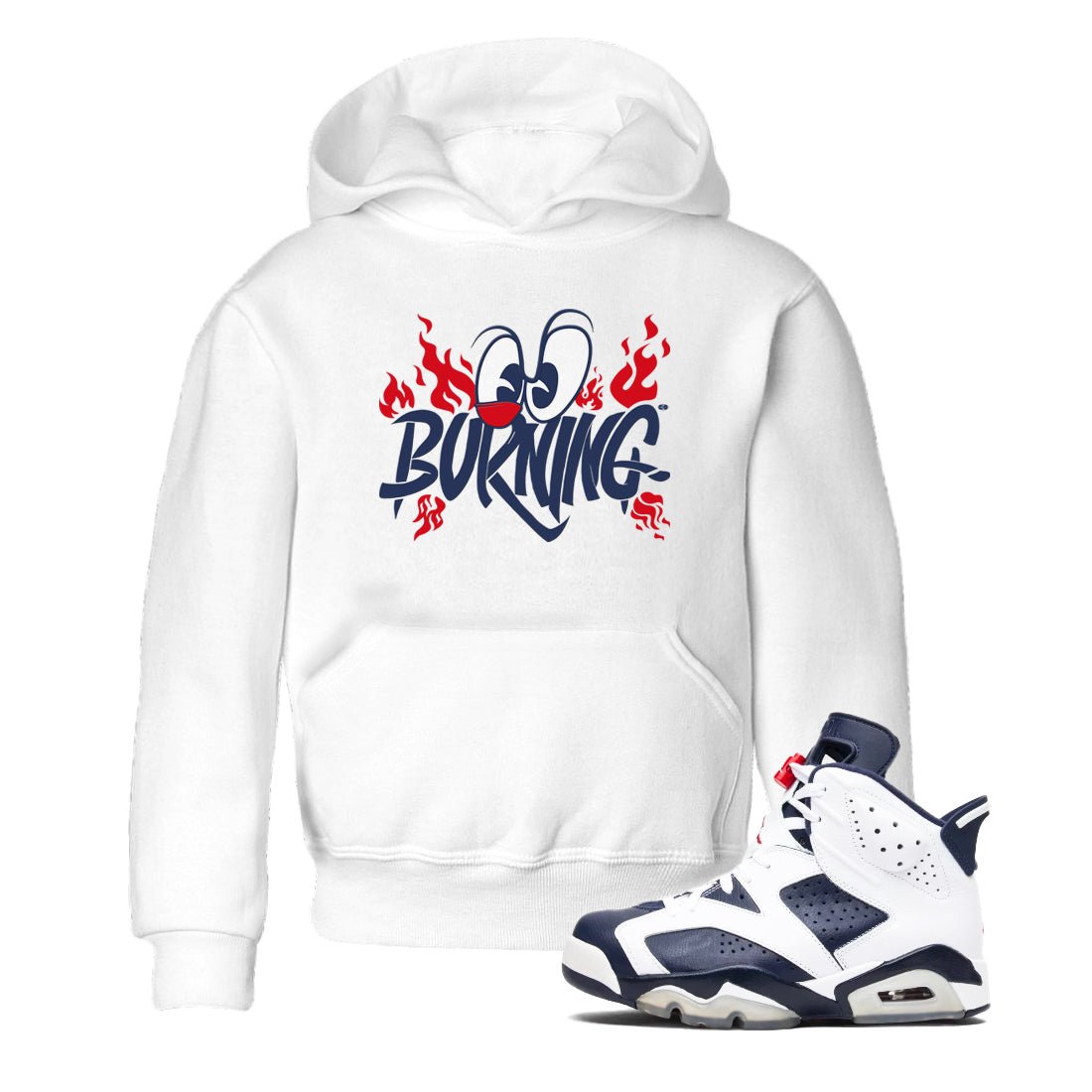 6s White And Midnight Navy shirts to match jordans Burning sneaker match tees Air Jordan 6 White And Midnight Navy SNRT Sneaker Release Tees Youth Baby White 1 crew neck shirts