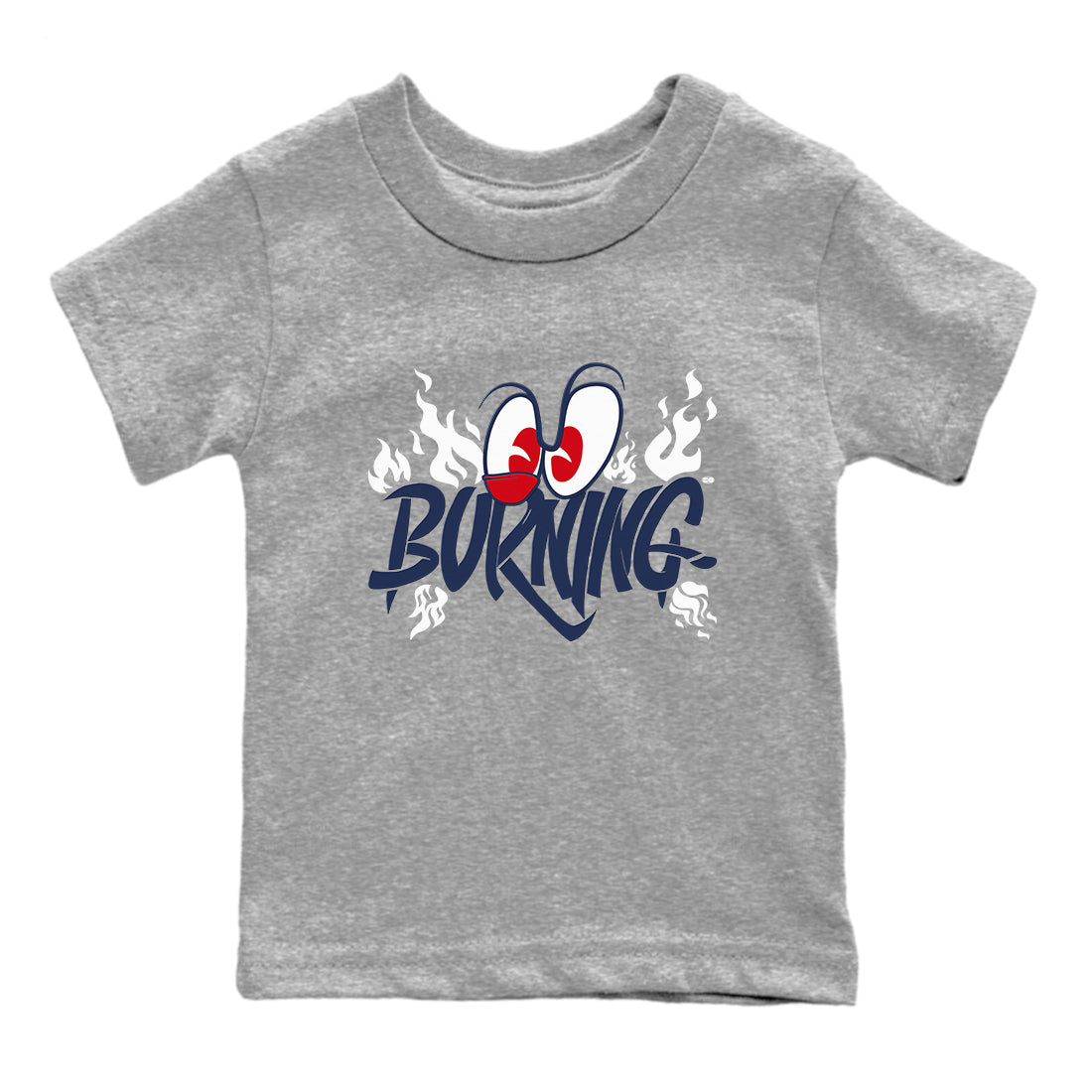 6s White And Midnight Navy shirts to match jordans Burning sneaker match tees Air Jordan 6 White And Midnight Navy SNRT Sneaker Release Tees Youth Baby Heather Grey 2 crew neck shirts