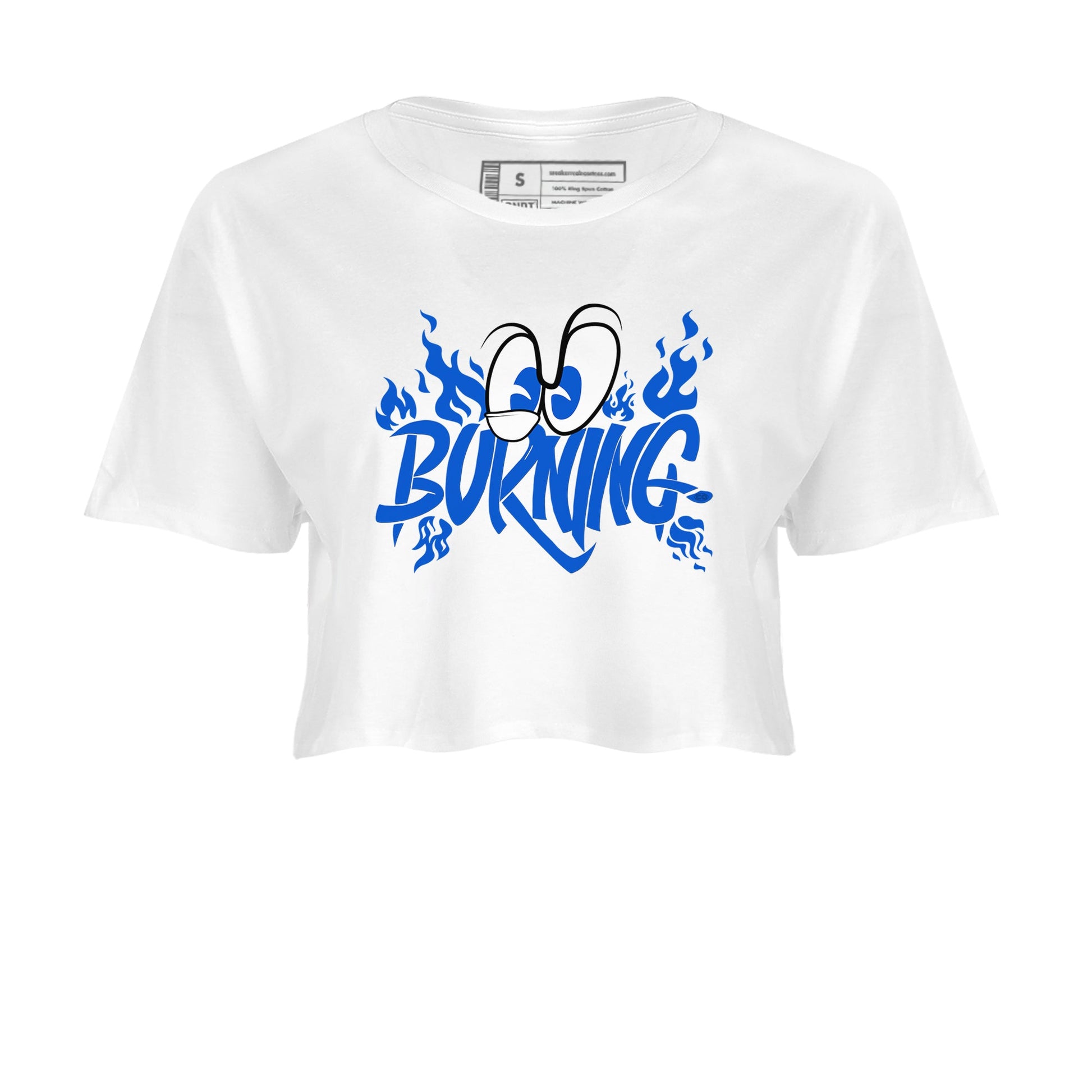 Yeezy Slide Azure shirts to match jordans Burning sneaker match tees Yeezy Slide Azure SNRT Sneaker Tees streetwear brand White 2 crop tee