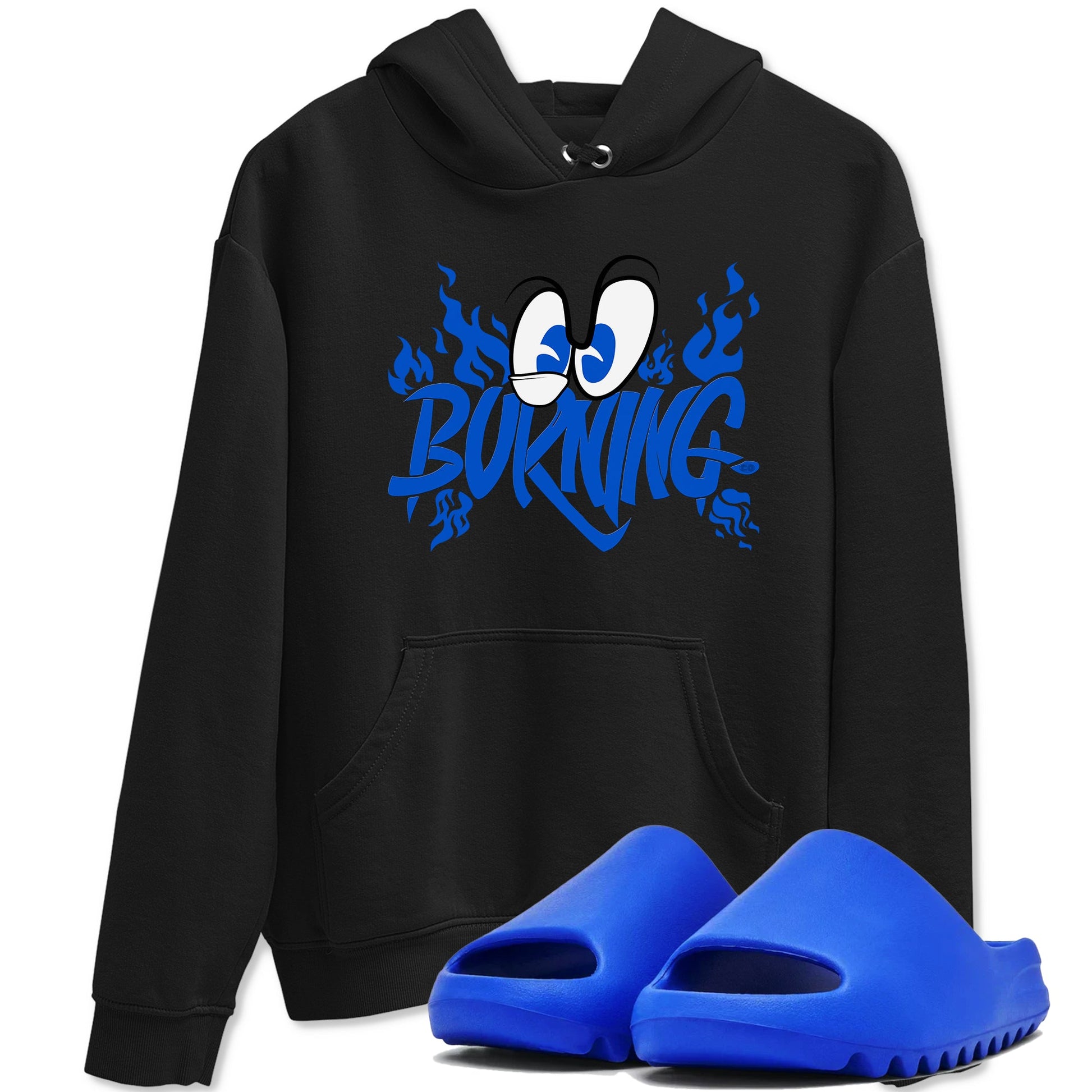 Yeezy Slide Azure shirts to match jordans Burning sneaker match tees Yeezy Slide Azure SNRT Sneaker Tees streetwear brand Black 1 unisex cotton tee