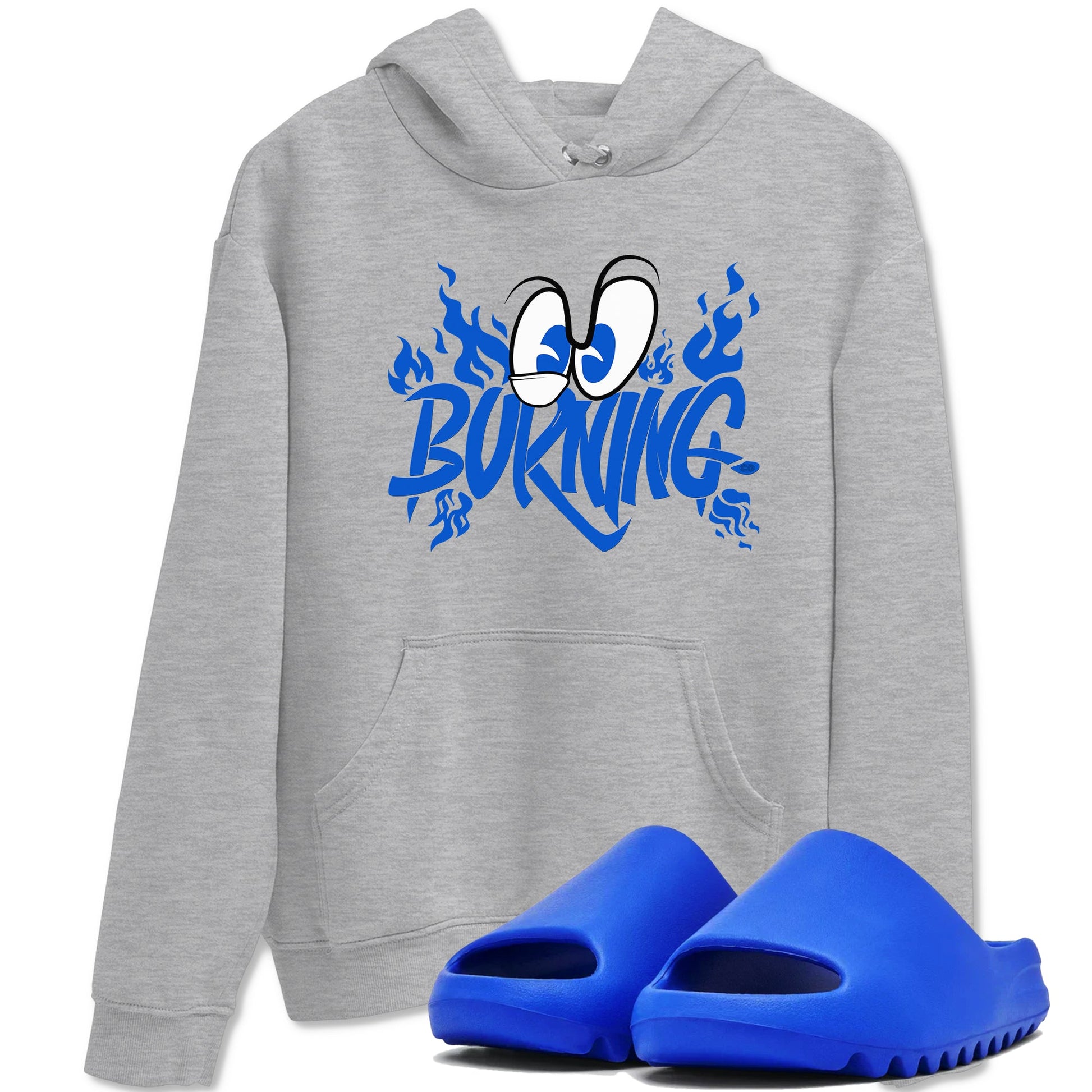 Yeezy Slide Azure shirts to match jordans Burning sneaker match tees Yeezy Slide Azure SNRT Sneaker Tees streetwear brand Heather Grey 1 unisex cotton tee