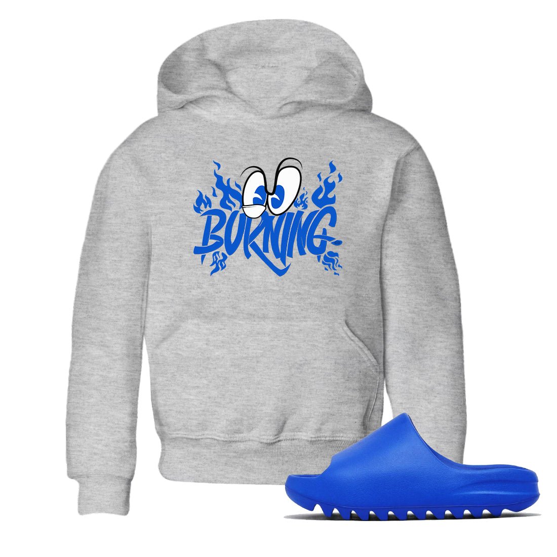 Yeezy Slide Azure shirts to match jordans Burning sneaker match tees Yeezy Slide Azure SNRT Sneaker Tees streetwear brand Baby and Youth Heather Grey 1 cotton tee