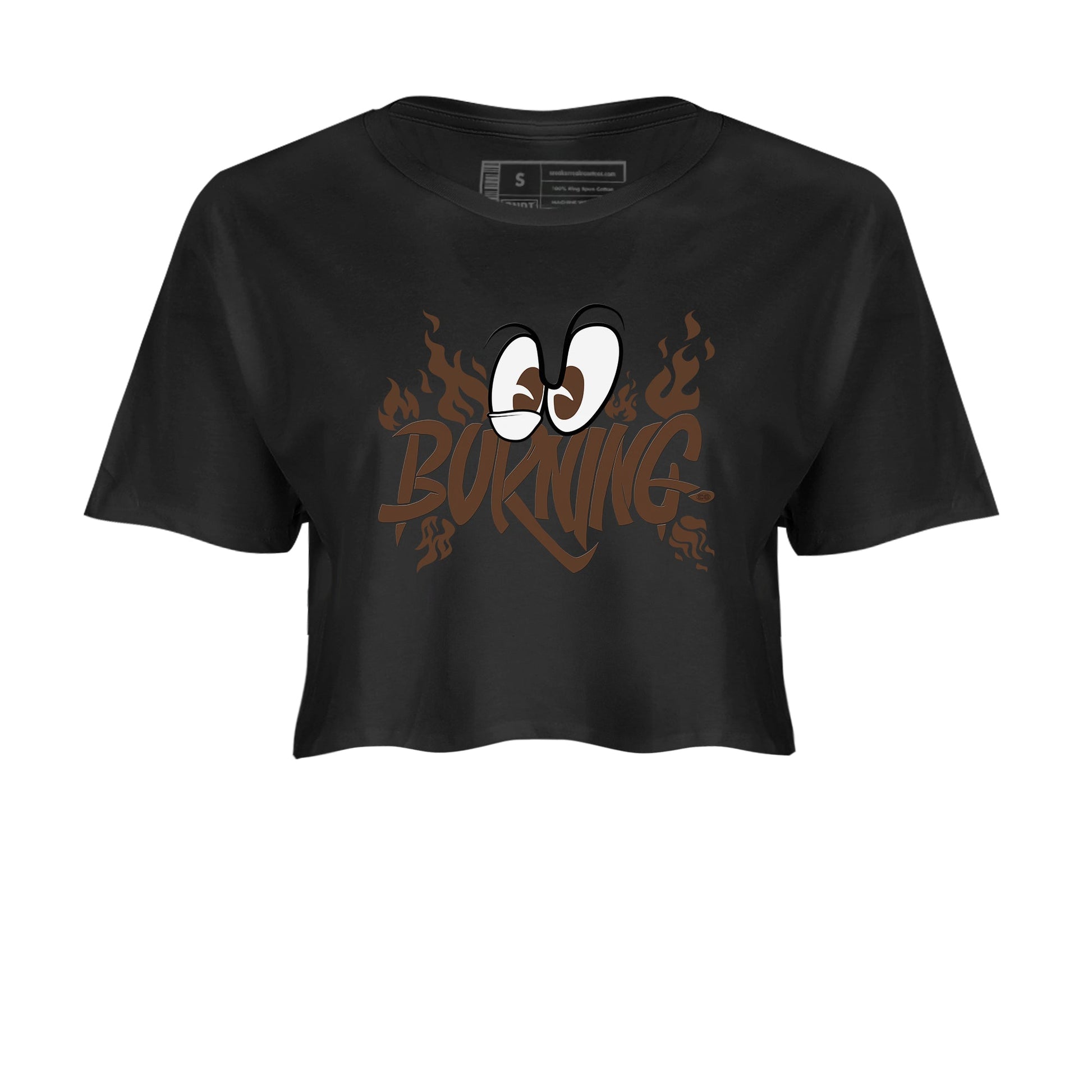 Yeezy Slide Flax shirts to match jordans Burning sneaker match tees Yeezy Slide Flax SNRT Sneaker Tees streetwear brand Black 2 crop tee