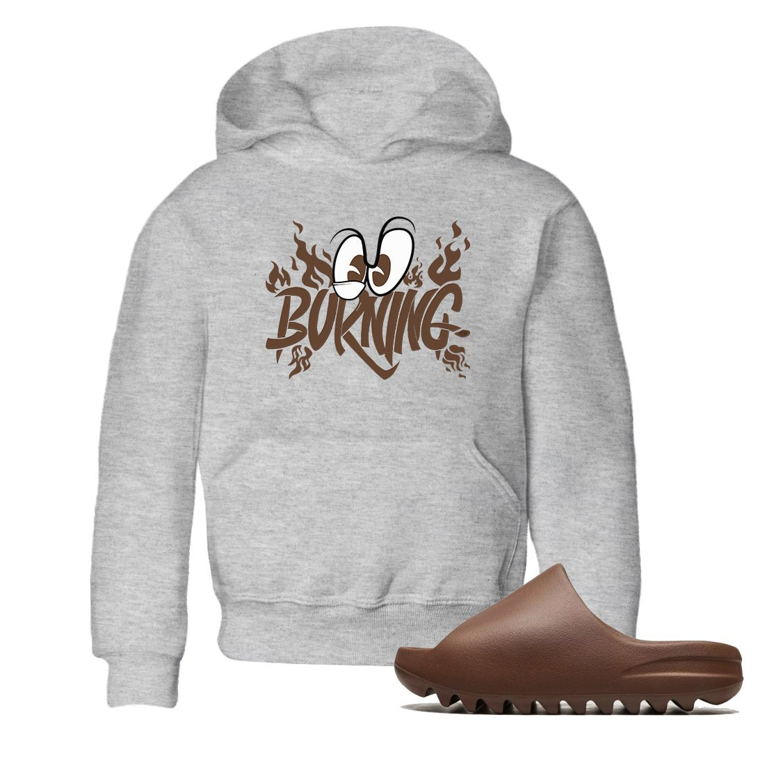 Yeezy Slide Flax shirts to match jordans Burning sneaker match tees Yeezy Slide Flax SNRT Sneaker Tees streetwear brand Baby and Youth Heather Grey 1 cotton tee