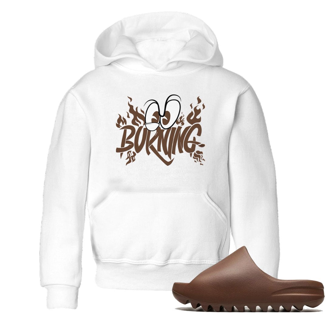 Yeezy Slide Flax shirts to match jordans Burning sneaker match tees Yeezy Slide Flax SNRT Sneaker Tees streetwear brand Baby and Youth White 1 cotton tee
