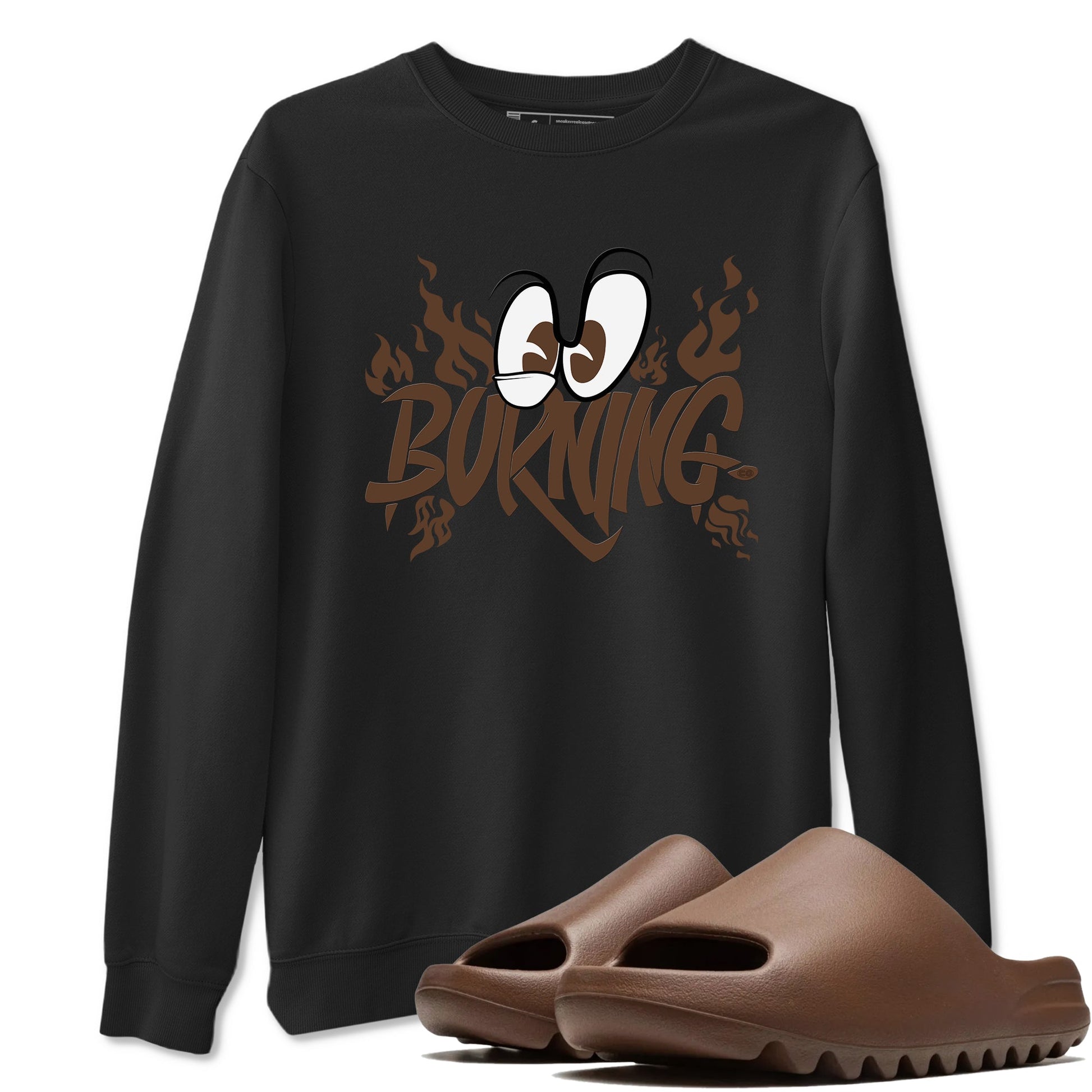 Yeezy Slide Flax shirts to match jordans Burning sneaker match tees Yeezy Slide Flax SNRT Sneaker Tees streetwear brand Black 1 unisex cotton tee