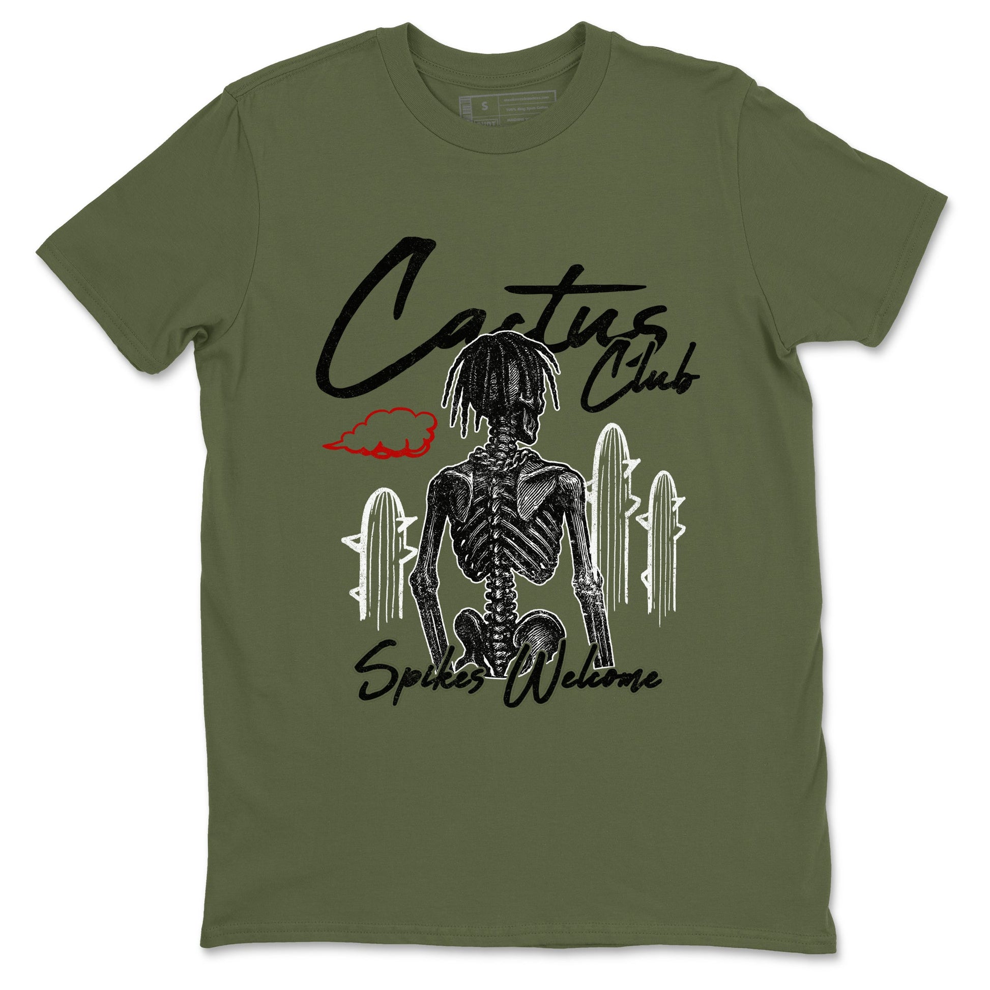 Sneaker match tees – Sneaker Tees To Match Air Jordan 1 Travis Scott Medium Olive Shoes – Cactus Club Tee Military Green 2