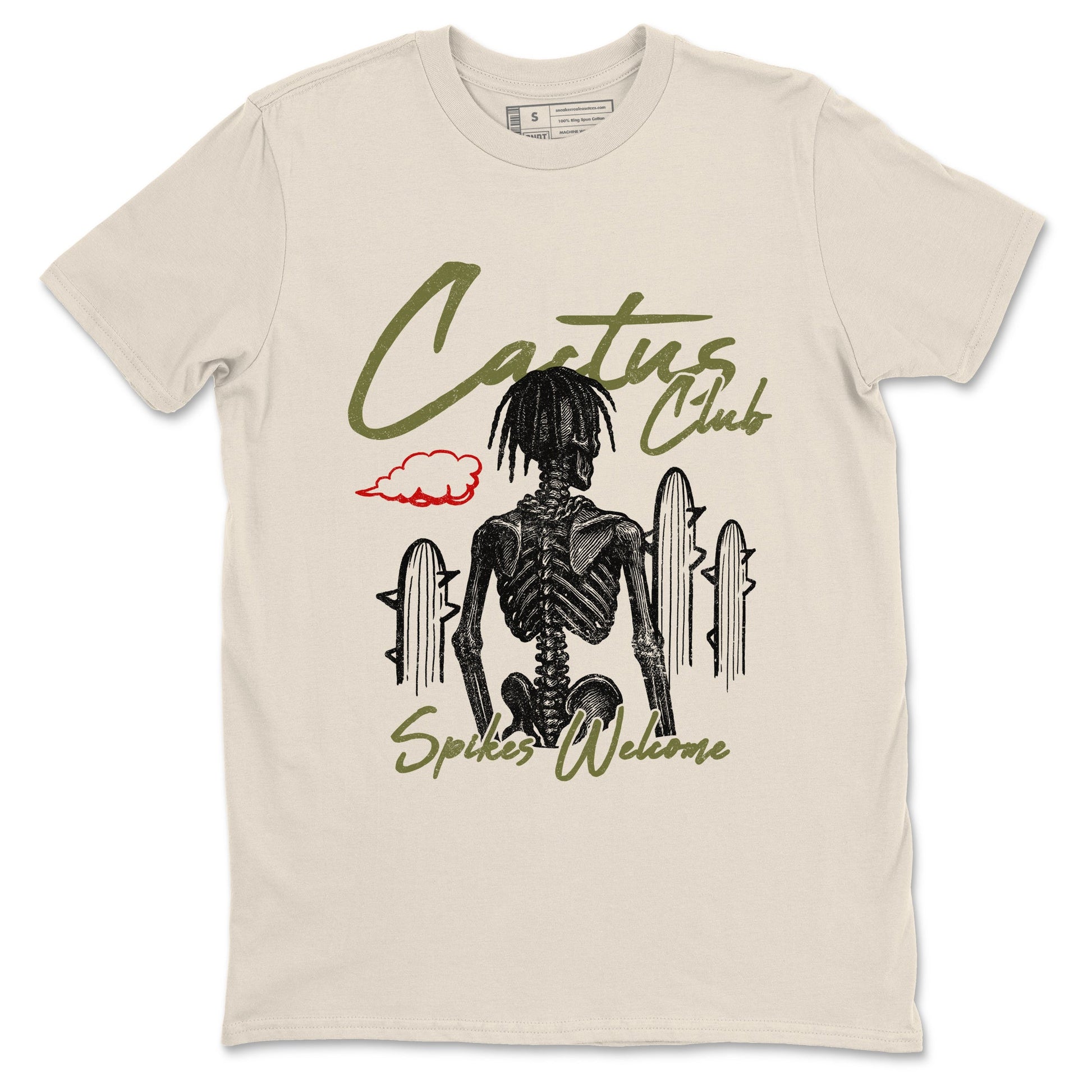 Sneaker match tees – Sneaker Tees To Match Air Jordan 1 Travis Scott Medium Olive Shoes – Cactus Club Tee Natural 2