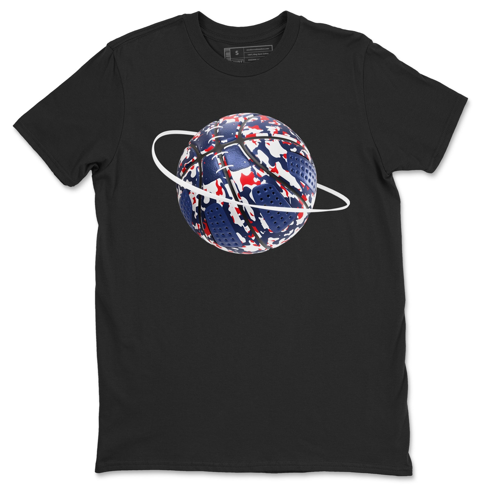 6s White And Midnight Navy shirts to match jordans Camo Basketball Planet sneaker match tees Air Jordan 6 White And Midnight Navy SNRT Sneaker Tees streetwear brand Black 2 unisex cotton tee