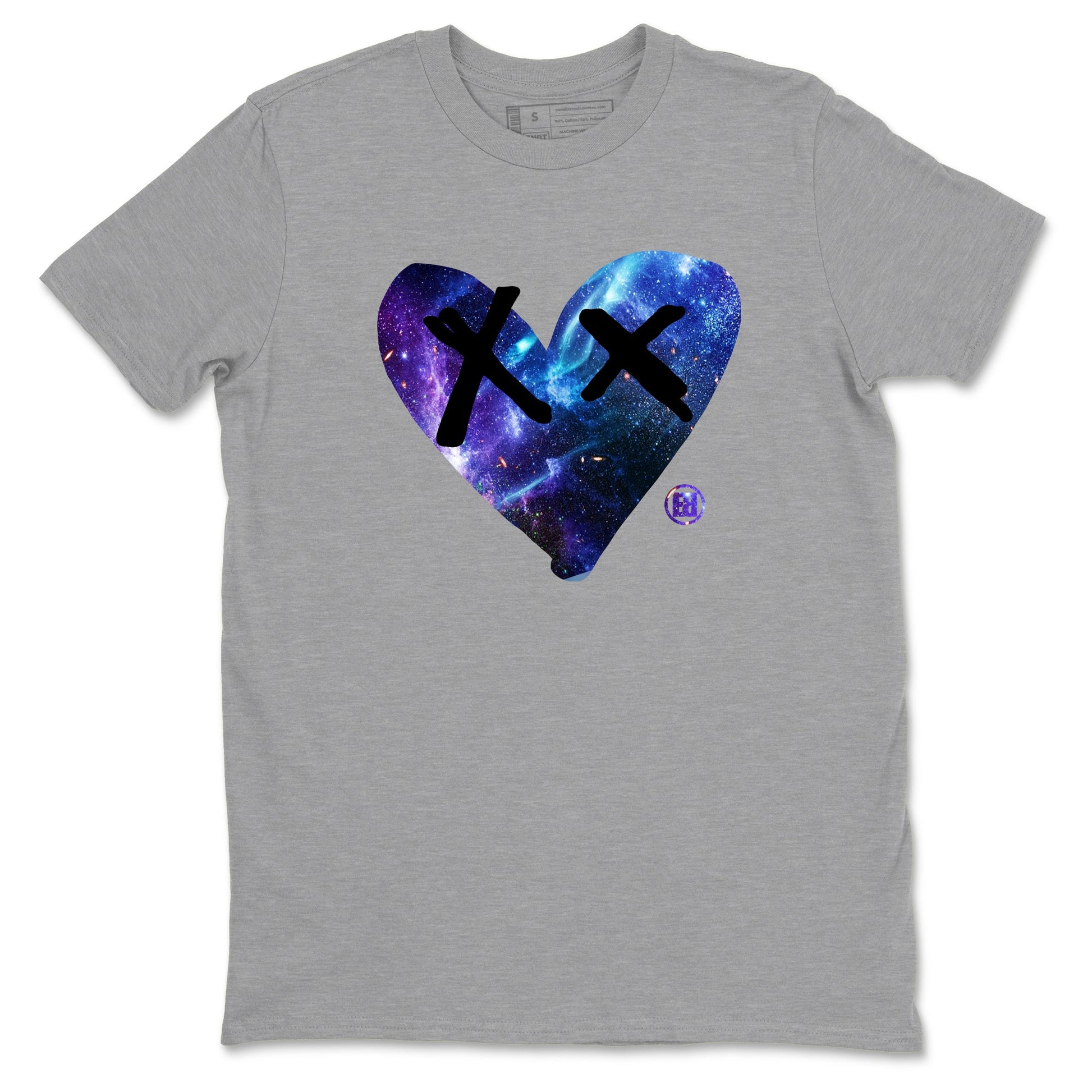 Foams One Galaxy shirts to match jordans Camo Heart sneaker match tees Air Foamposite One Galaxy match shoes to clothes SNRT Sneaker Tees unisex cotton Heather Grey 2 shirts