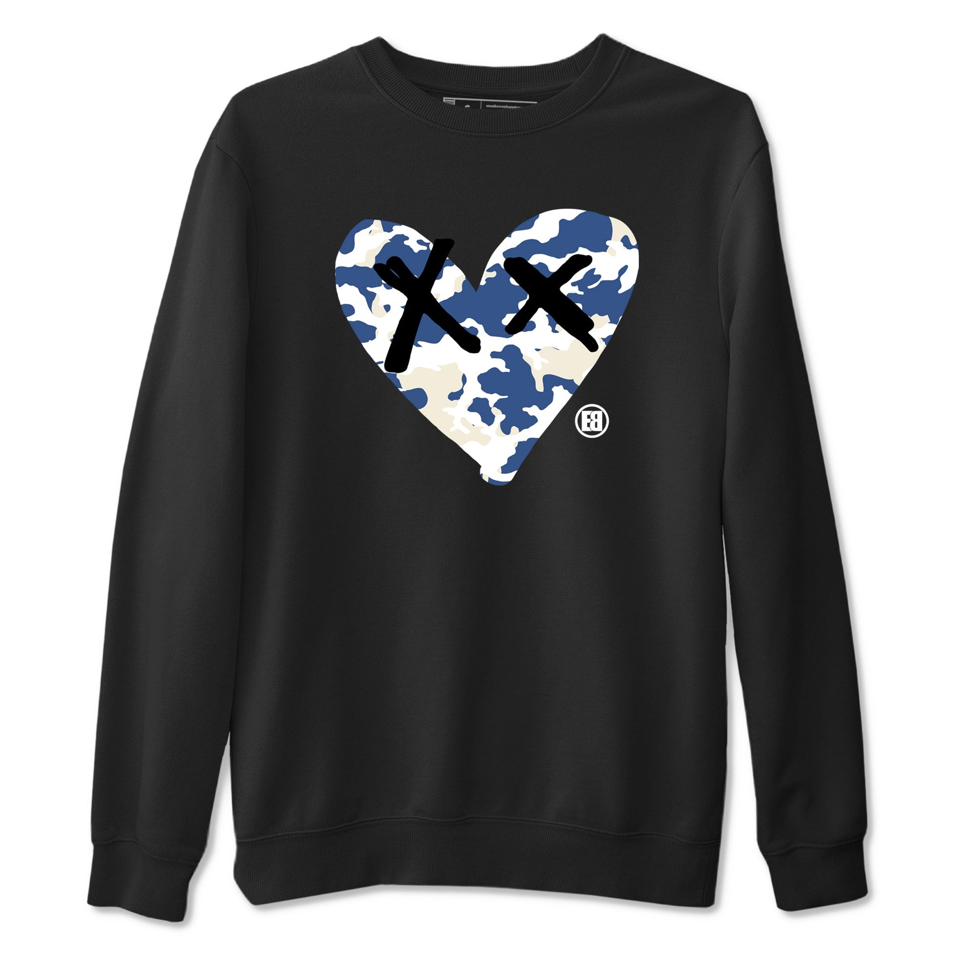 A Ma Maniere Air Jordan 3 Diffused Blue shirts to match jordans Camo Heart graphic tee Jordan 3 For The Love best t-shirts to wear with jordans SNRT Sneaker Tees unisex cotton Black 2 shirts