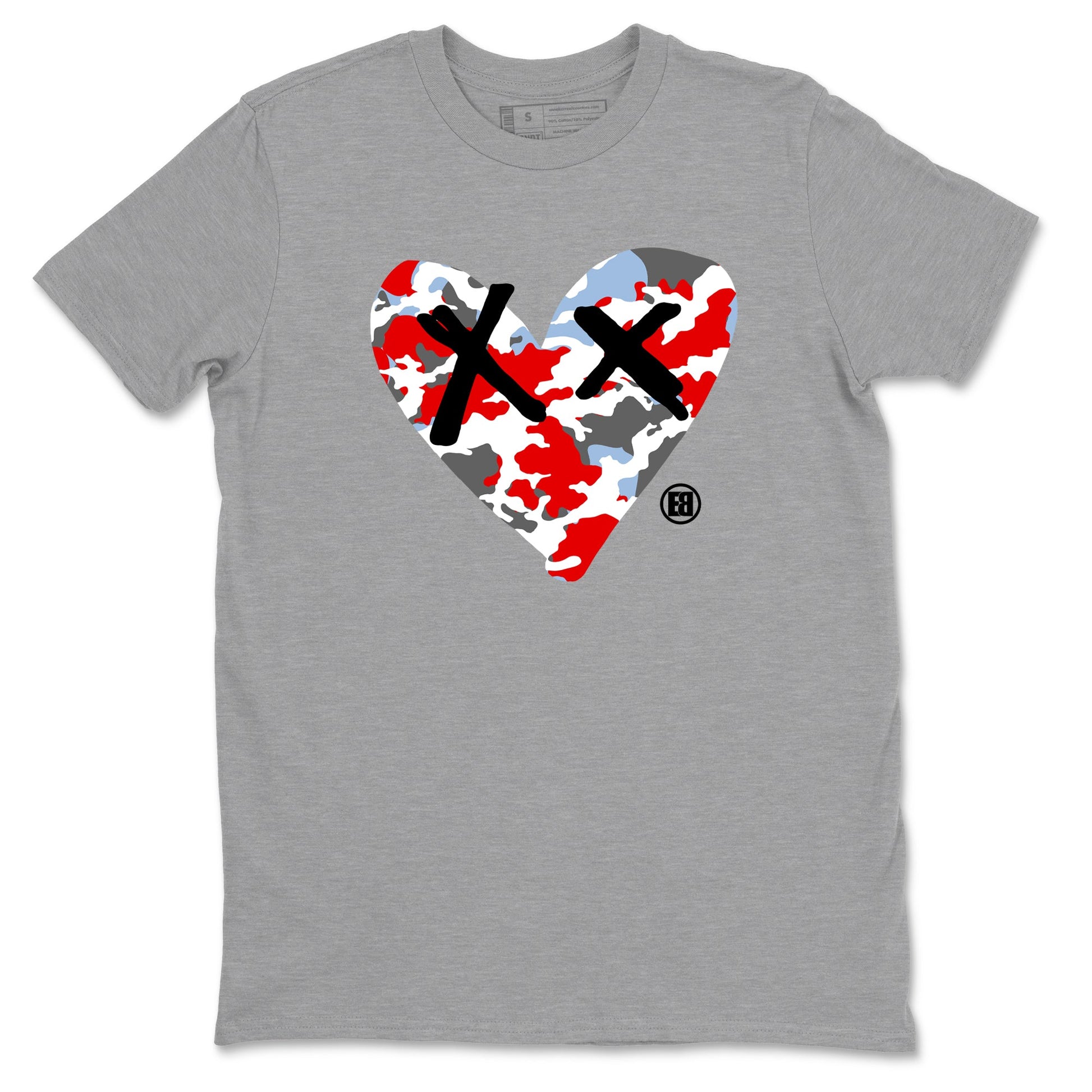 AJ5 Reimagined shirts to match jordans Camo Heart best t shirts to wear with jordans Air Jordan 5 Retro OG Reimagined match shoes to clothes SNRT Sneaker Tees unisex cotton Heather Grey 2 shirts