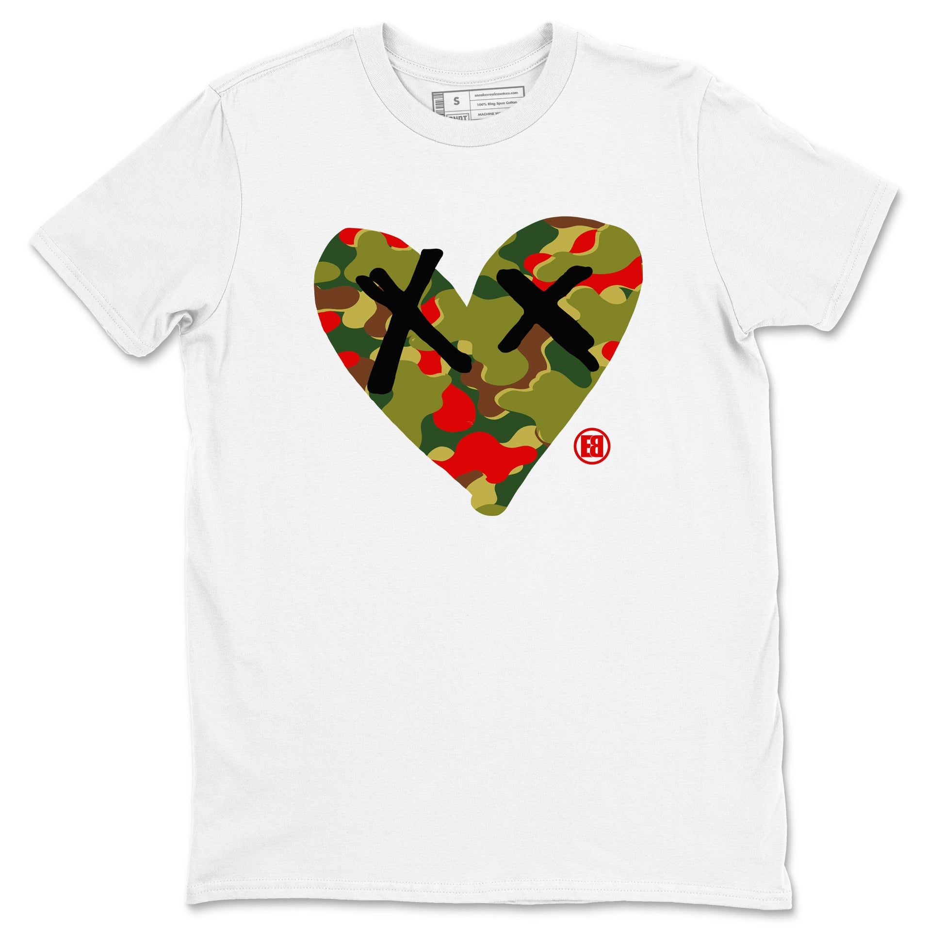 Air Max 90 Reverse Duck Camo shirts to match jordans Camo Heart best t shirts to wear with jordans Air Max 90 Reverse Duck Camo match shoes to clothes SNRT Sneaker Tees unisex cotton White 2 shirts