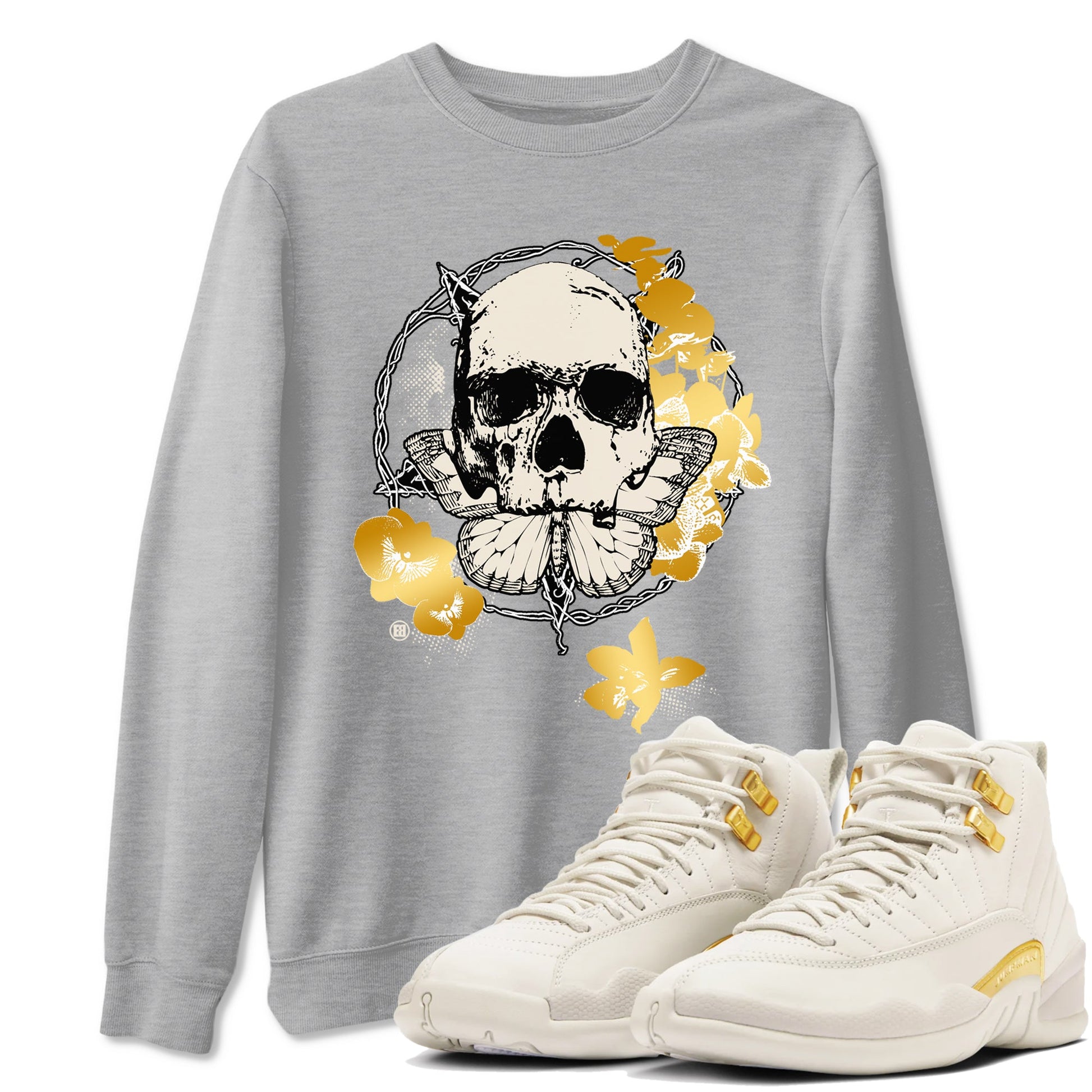 12s Phantom shirts to match jordans Carpe Diem Skull sneaker match tees Air Jordan 12 WMNS Phantom match shoes to clothes SNRT Sneaker Tees unisex cotton Heather Grey 1 shirts