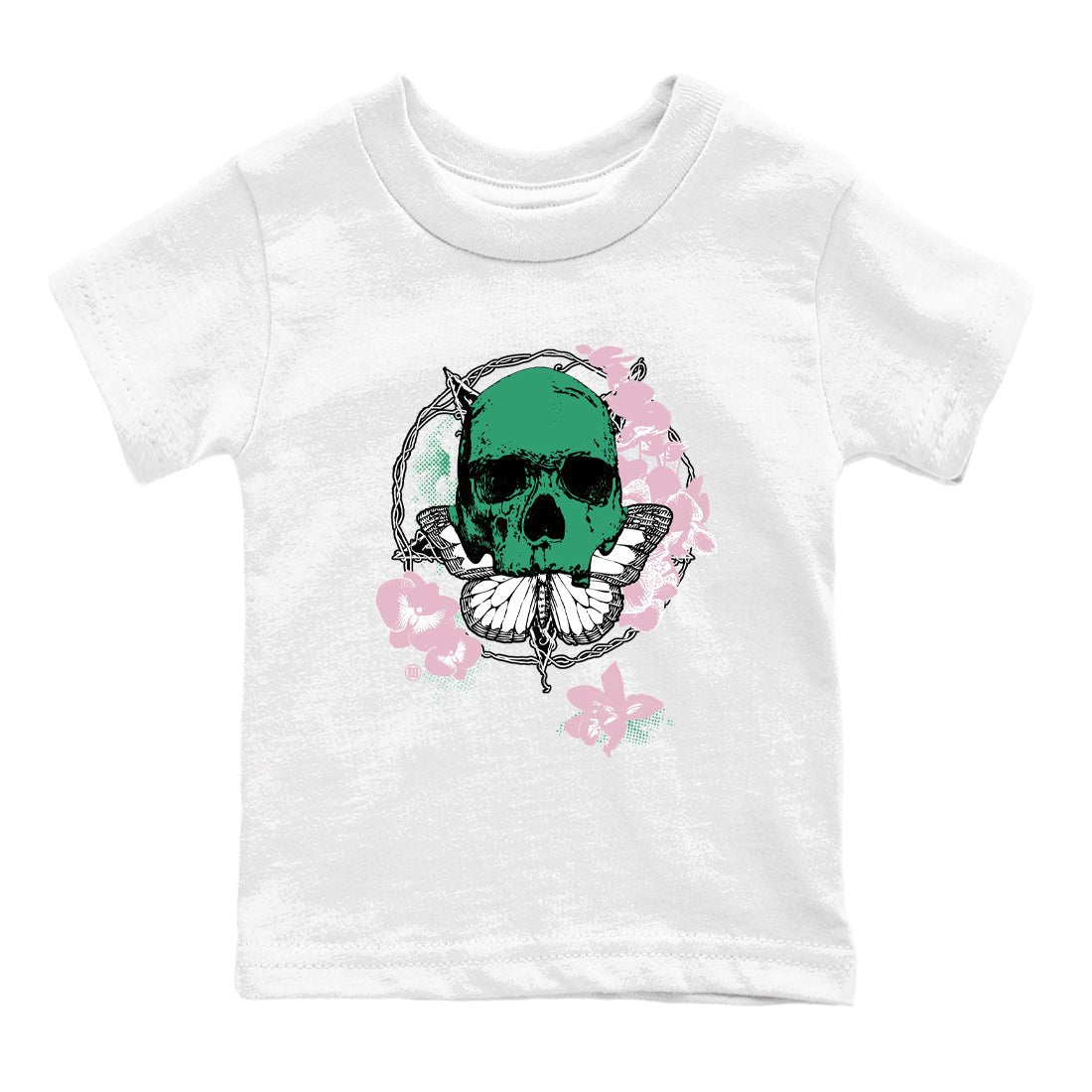 Dunk Medium Soft Pink Malachite t shirts to match sneakers Carpe Diem Skull sneaker match tees Dunk Medium Soft Pink Malachite shirt SNRT Sneaker Tees Youth Baby White 2 tee