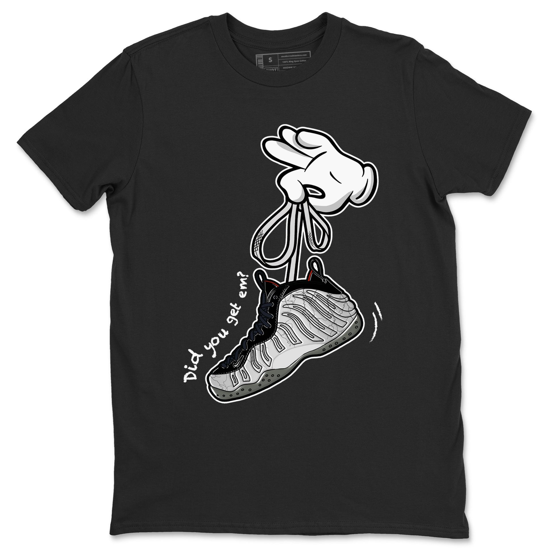 Foams One Jin shirts to match jordans Cartoon Hands sneaker match tees Air Foamposite One Jin match shoes to clothes SNRT Sneaker Tees unisex cotton Black 2 shirts