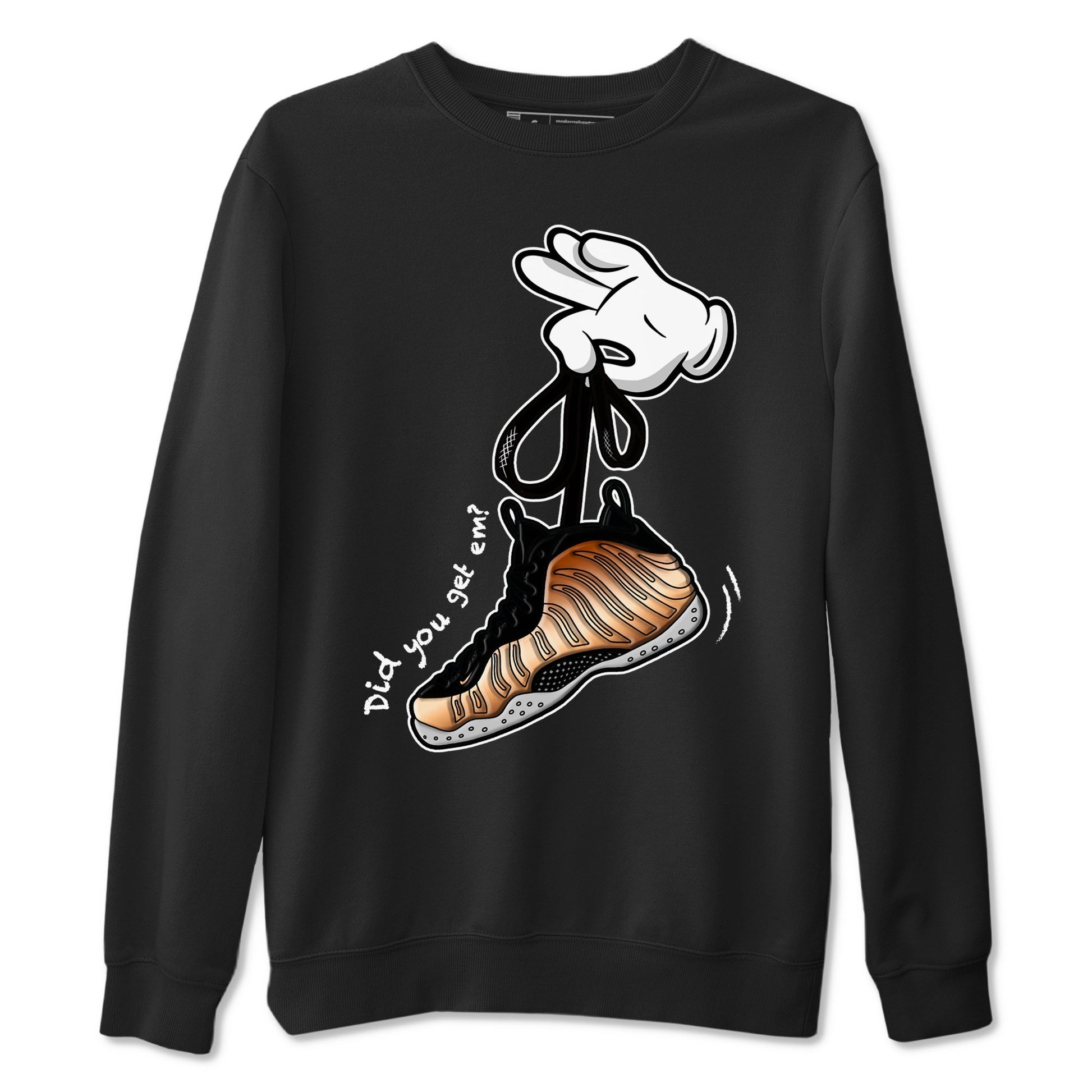 Foams One Metallic Copper shirts to match jordans Cartoon Hands sneaker match tees Air Foamposite One Metallic Copper match shoes to clothes SNRT Sneaker Tees unisex cotton Black 2 shirts