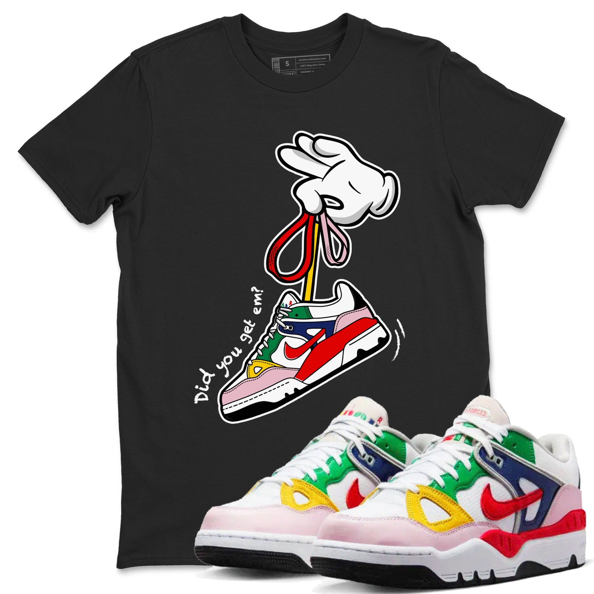 AF 3 Nigo shirtsto match jordans Cartoon Hands sneaker match tees Air Force 3 Low x Nigo Blue Void and Tour Yellow match shoes to clothes SNRT Sneaker Tees unisex cotton Black 1 shirts