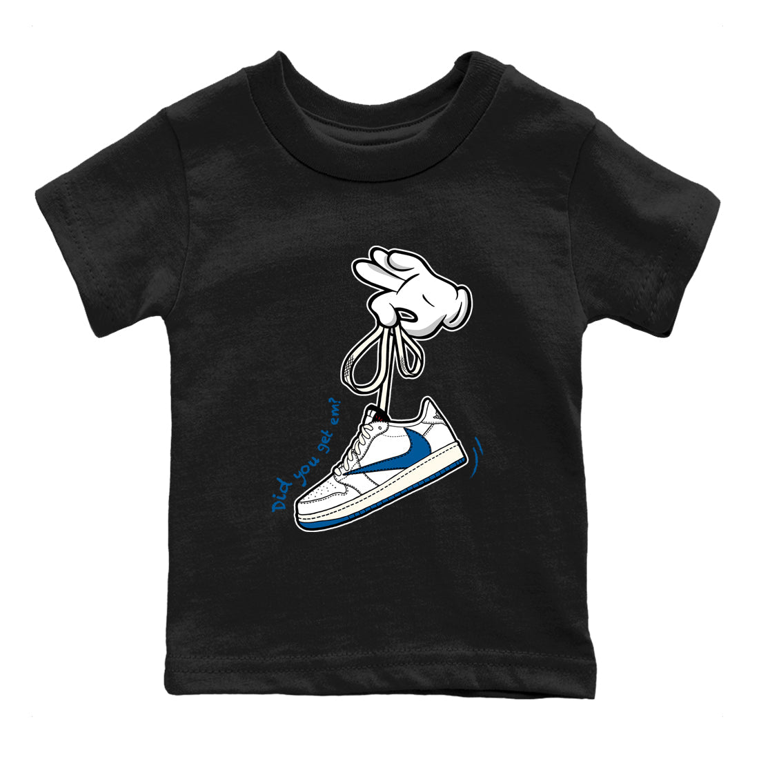 Sneaker match tees – Sneaker Tees To Match Air Jordan 1 Travis Scott Fragment Shoes – Cartoon Hands Kids T-Shirt Black 2