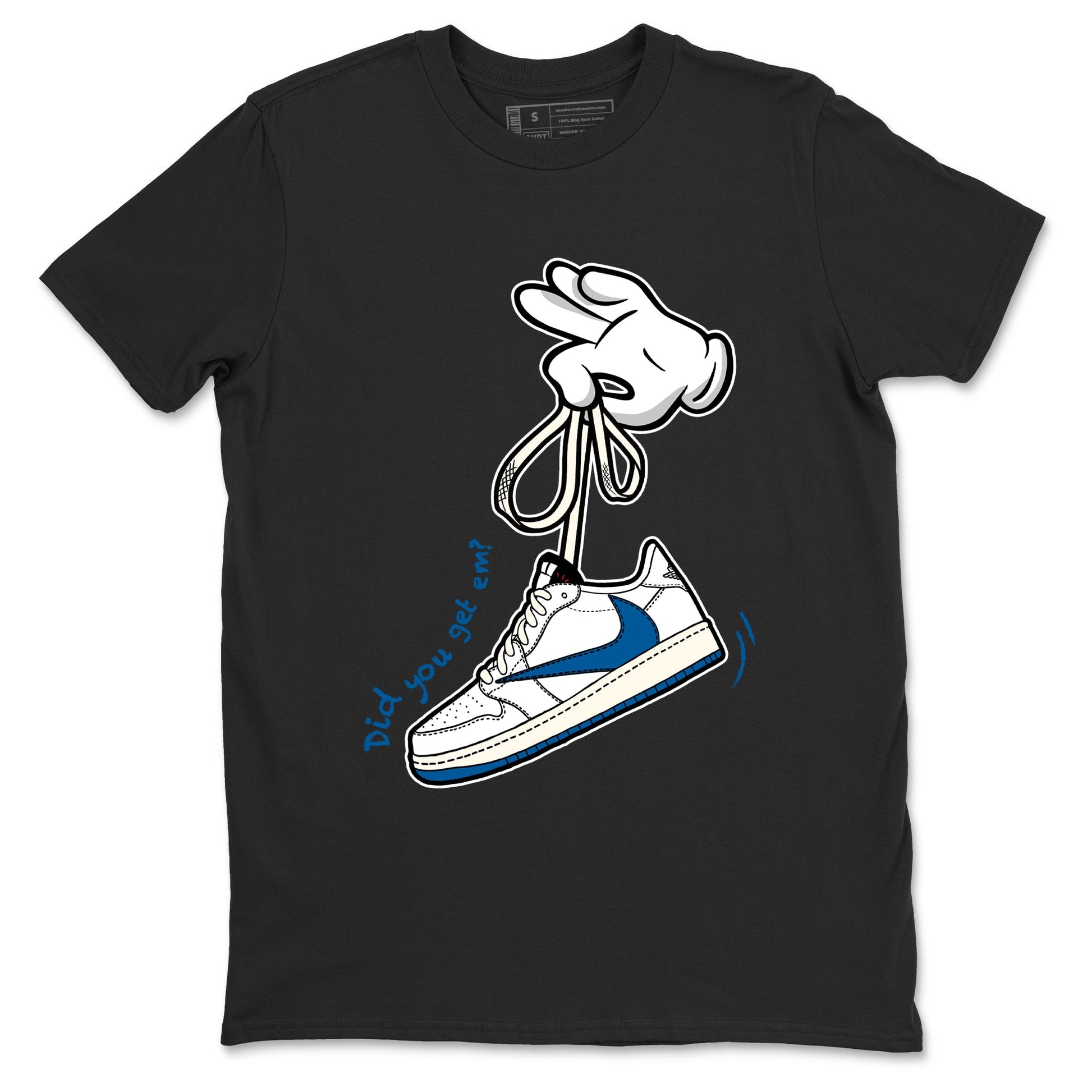 Sneaker match tees – Sneaker Tees To Match Air Jordan 1 Travis Scott Fragment Shoes – Cartoon Hands Tee Black 2