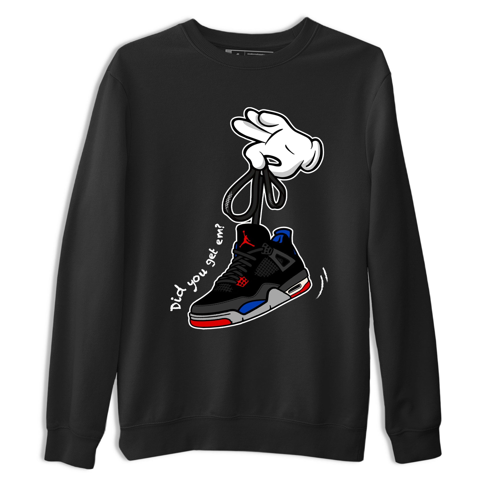 Sneaker match tees – Sneaker Tees To Match Jordan 4 Retro Rare Air Shoes – Cartoon Hands Tee Black 2