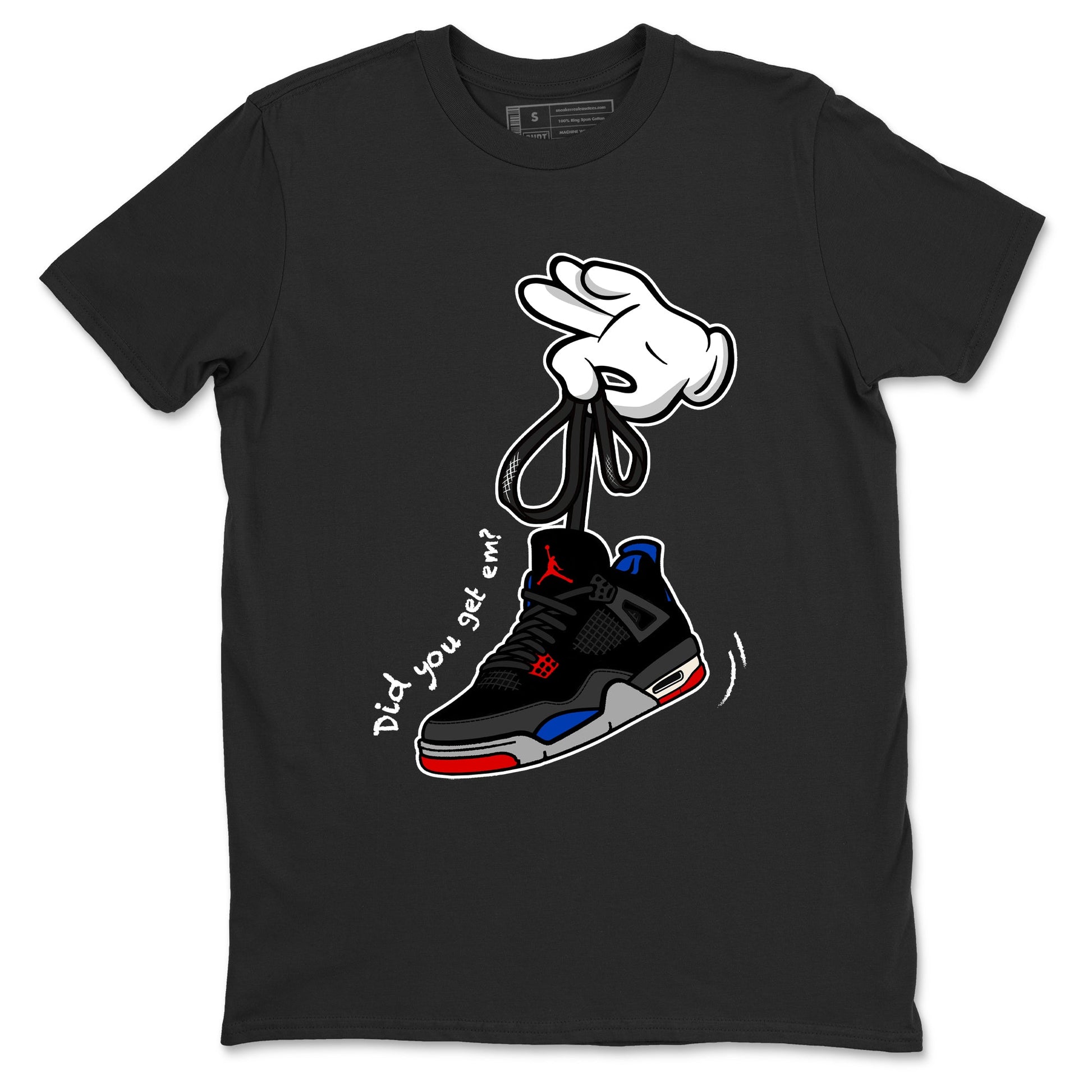 Sneaker match tees – Sneaker Tees To Match Jordan 4 Retro Rare Air Shoes – Cartoon Hands Tee Black 2