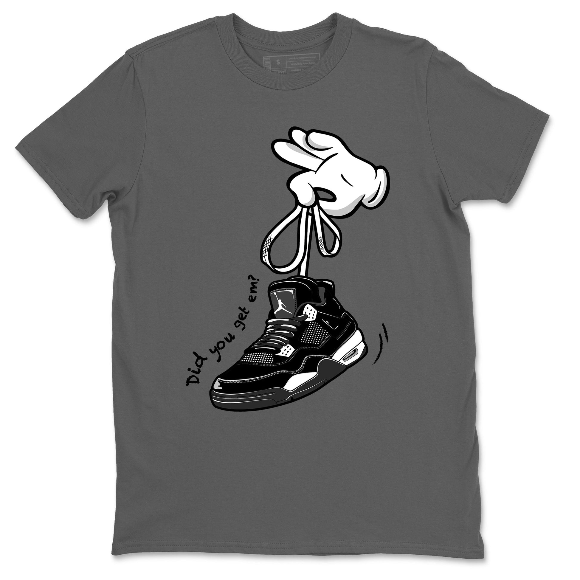 4s White Thunder Shirts To Match Jordans Cartoon Hands sneaker match tees Air Jordan 4 White Thunder Tee SNRT Sneaker Release Tees unisex cotton Cool Grey 2 crew neck shirts