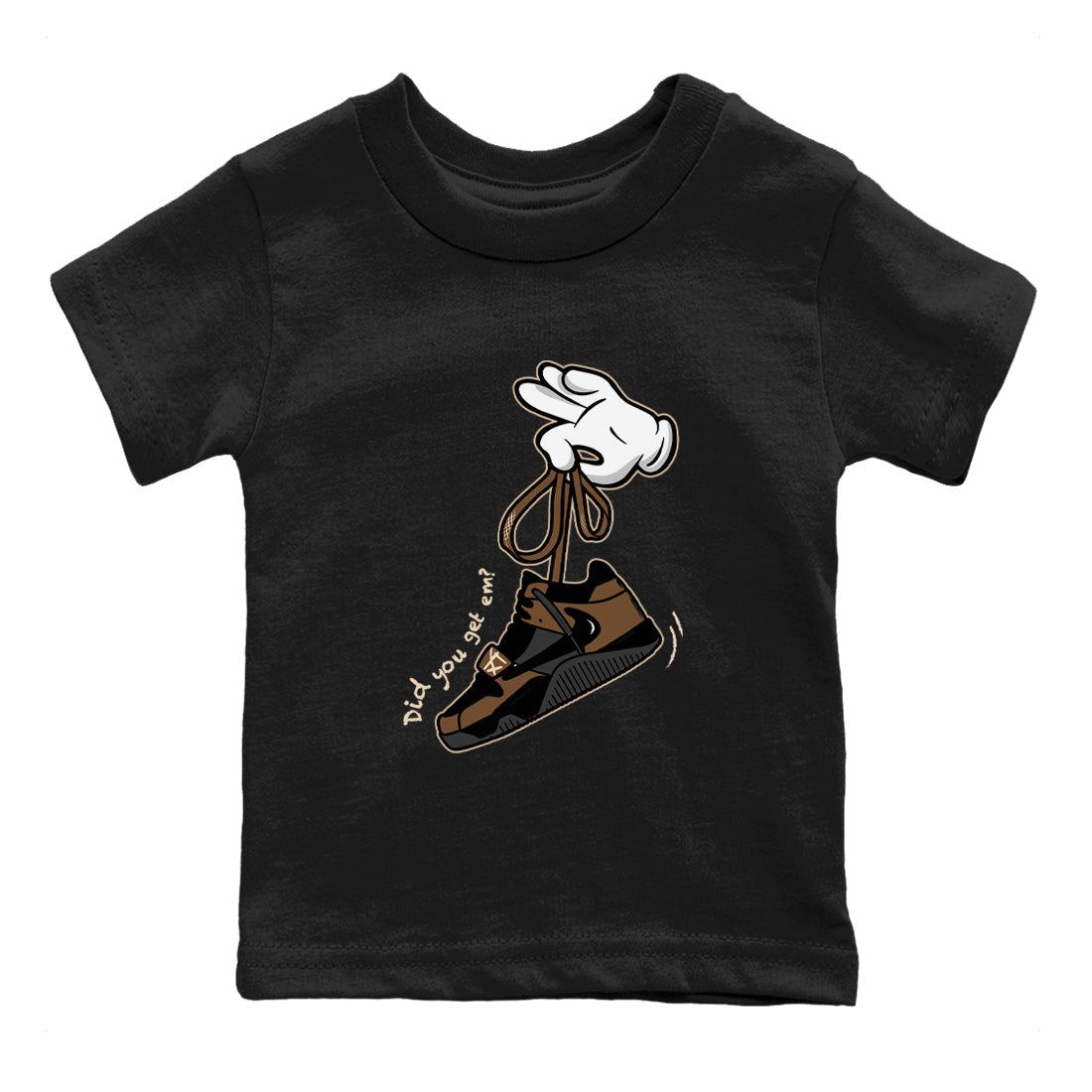 Jordan Jumpman Jack x Travis Scott x Dark Mocha shirts to match jordans Cartoon Hands sneaker match tees Jordan Jumpman Jack Travis Scott Dark Mocha SNRT Sneaker Release Tees Youth Baby Black 2 crew neck shirts
