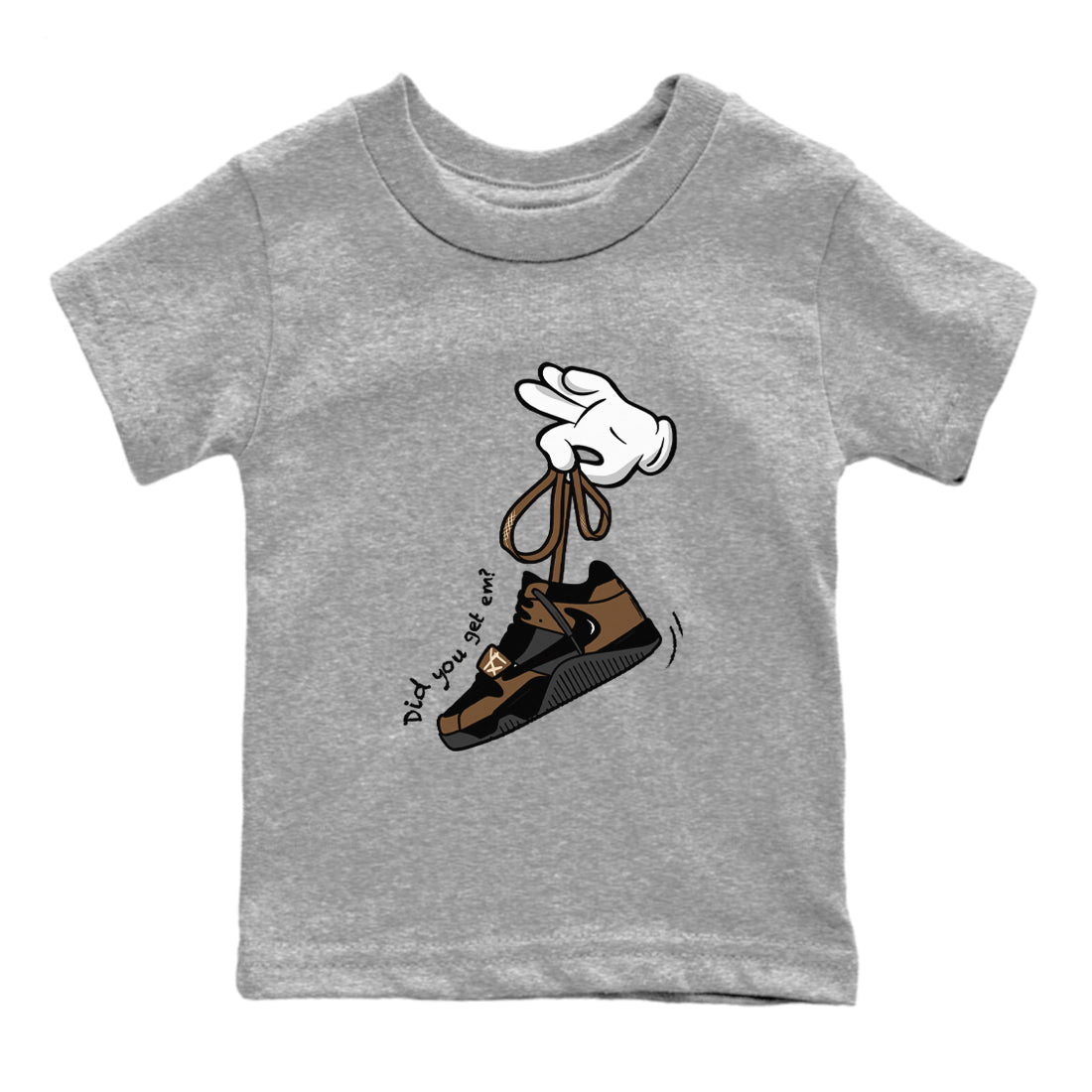 Jordan Jumpman Jack x Travis Scott x Dark Mocha shirts to match jordans Cartoon Hands sneaker match tees Jordan Jumpman Jack Travis Scott Dark Mocha SNRT Sneaker Release Tees Youth Baby Heather Grey 2 crew neck shirts