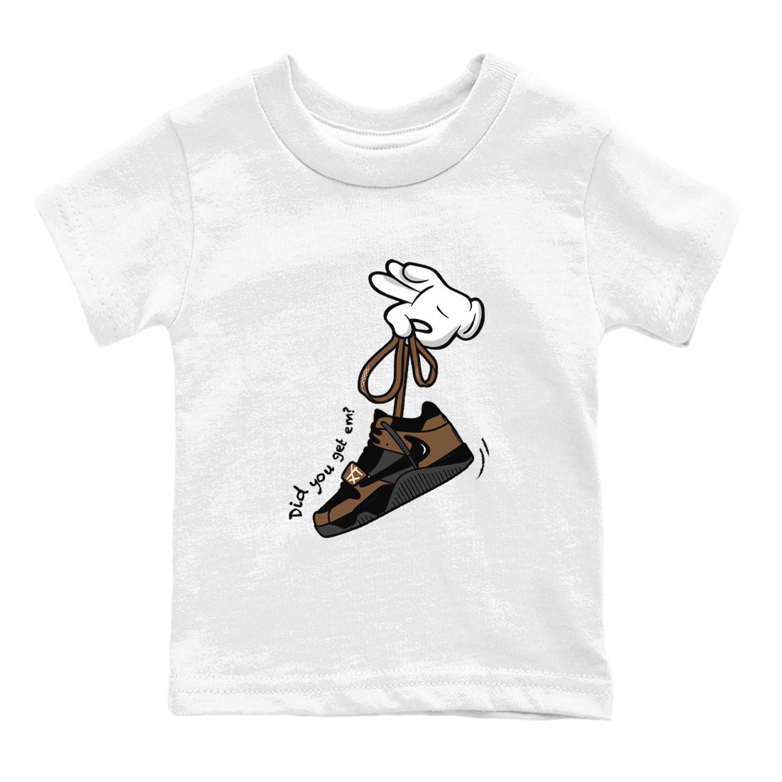 Jordan Jumpman Jack x Travis Scott x Dark Mocha shirts to match jordans Cartoon Hands sneaker match tees Jordan Jumpman Jack Travis Scott Dark Mocha SNRT Sneaker Release Tees Youth Baby White 2 crew neck shirts