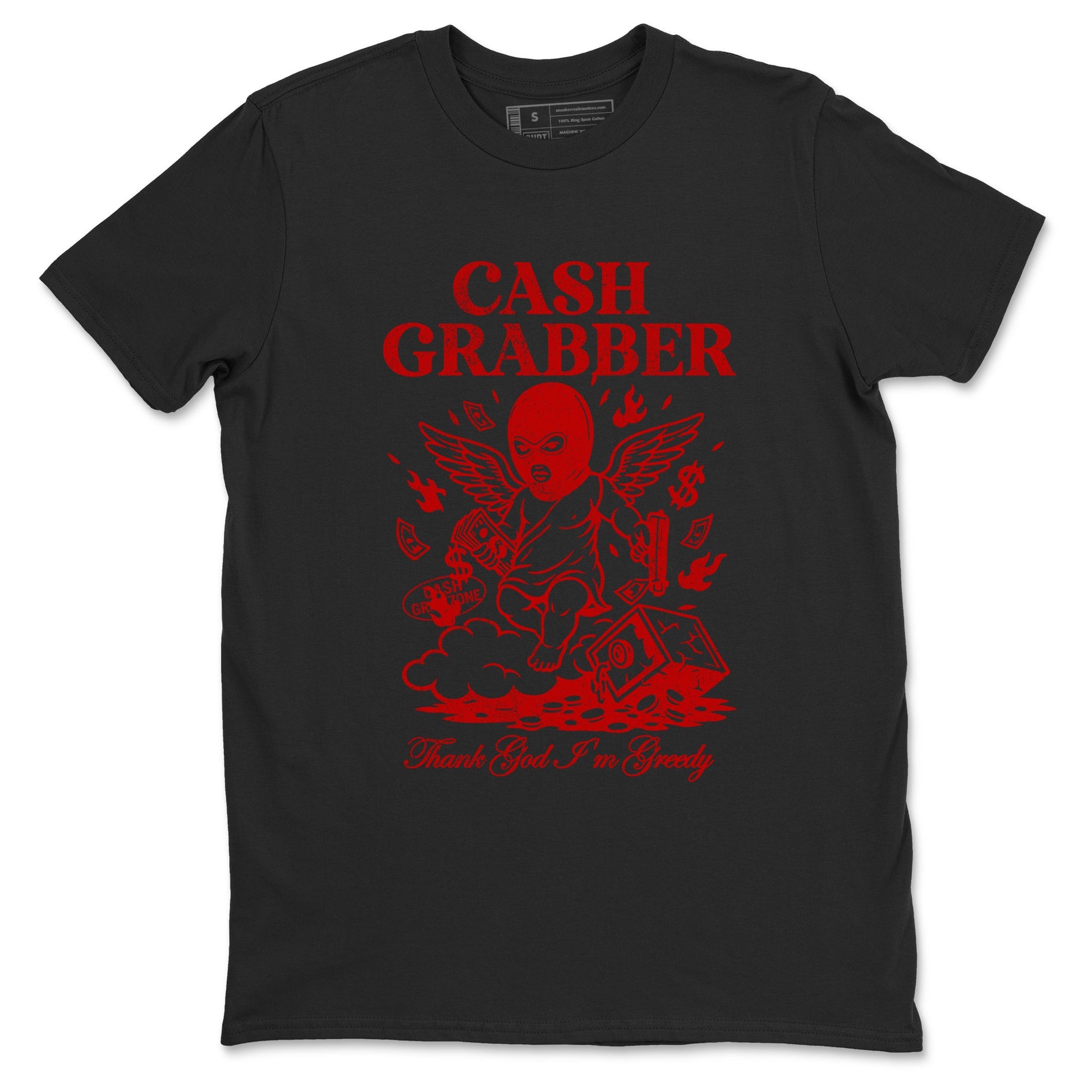 Sneaker match tees – Sneaker Tees To Match Air Foamposite Cough Drop Shoes – Cash Grabber Tee Black 2