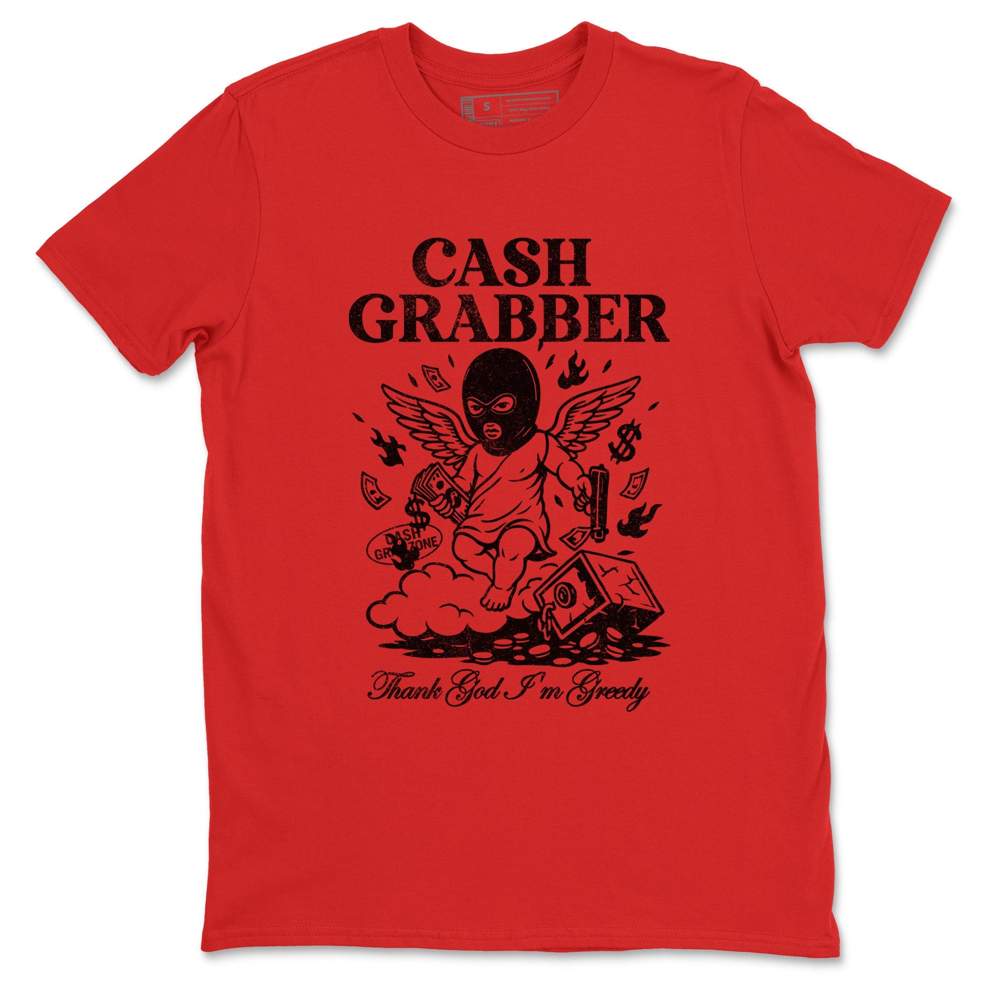 Sneaker match tees – Sneaker Tees To Match Air Foamposite Cough Drop Shoes – Cash Grabber Tee Red 2