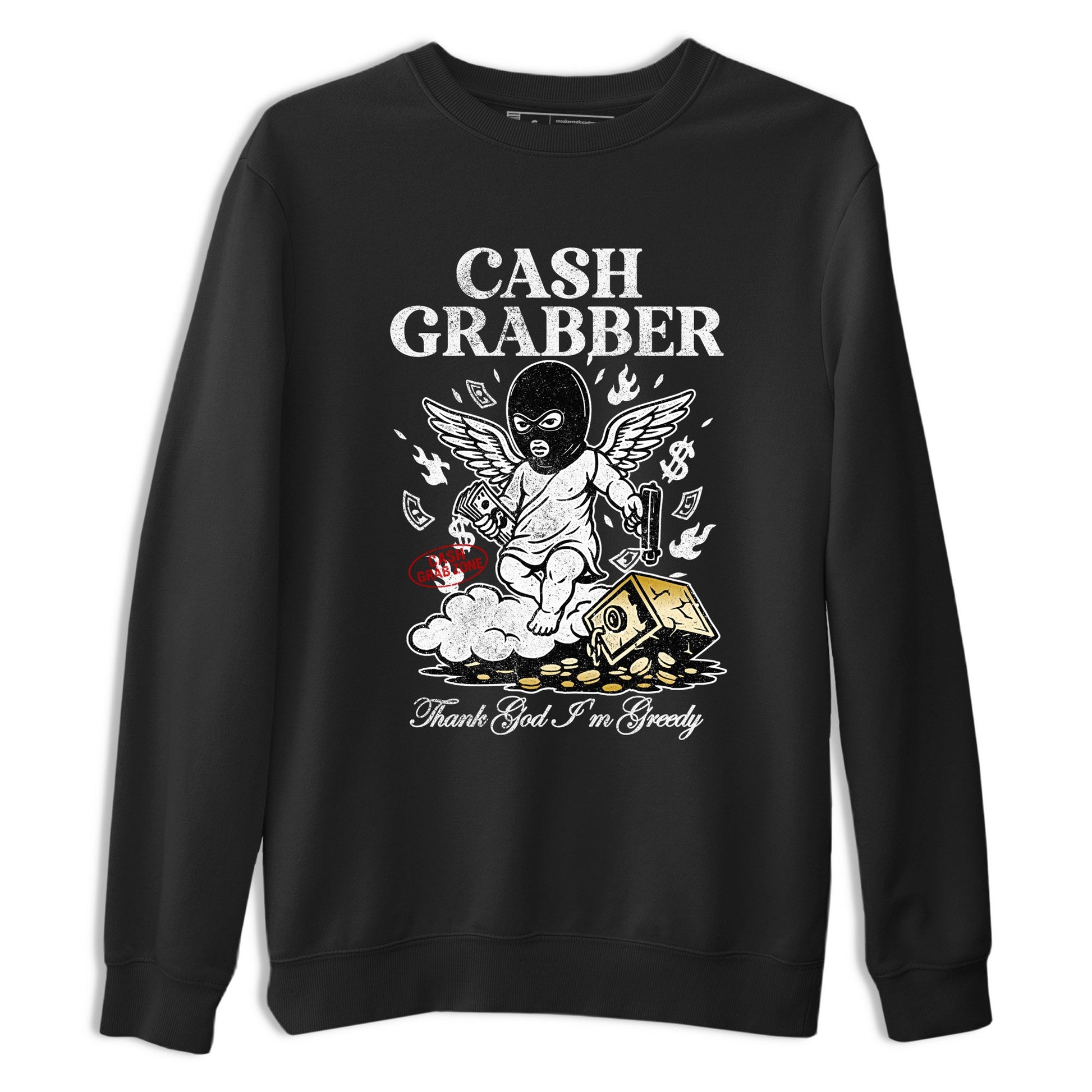 Sneaker match tees – Sneaker Tees To Match Air Jordan 12 Taxi Shoes – Cash Grabber Tee Black 2