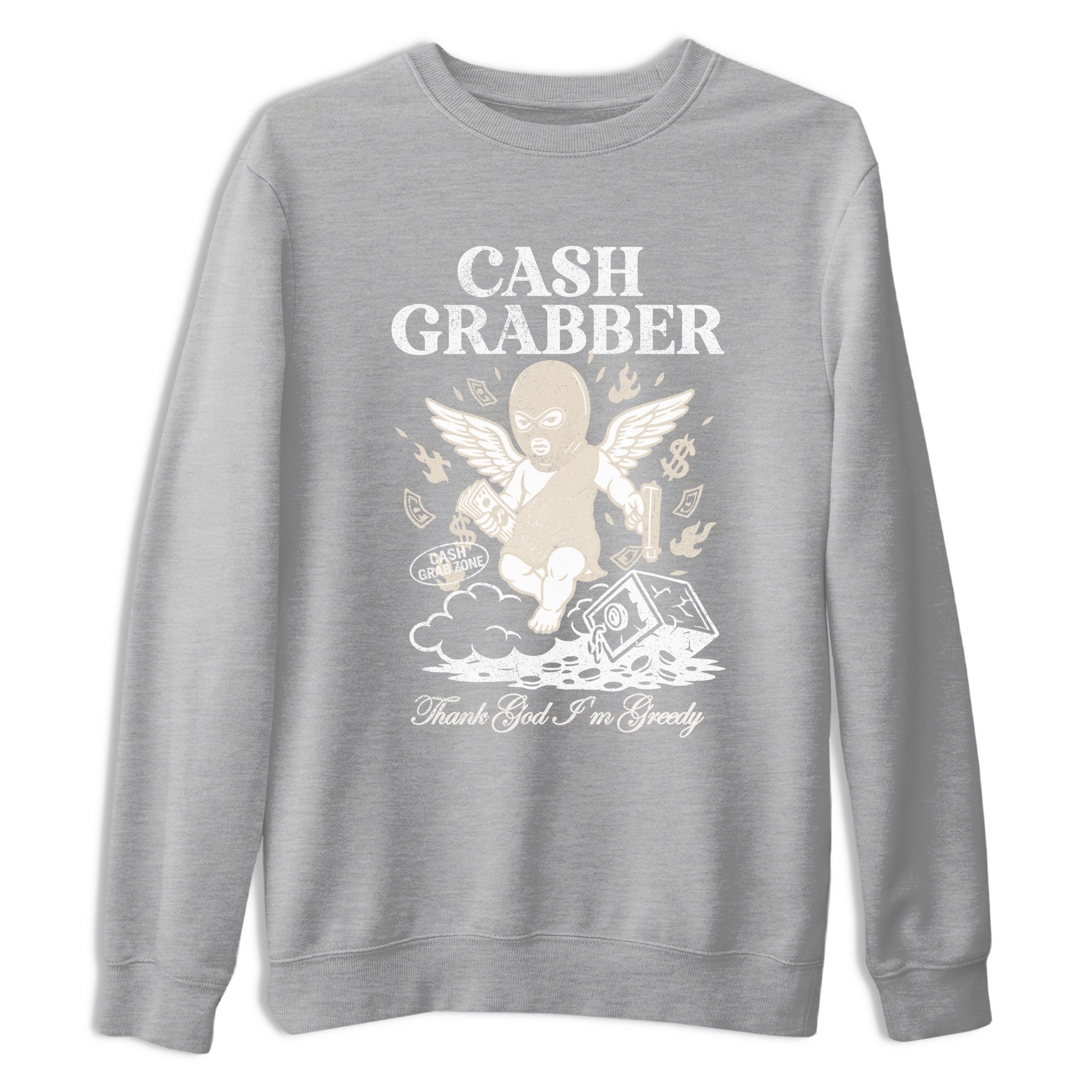 Cash Grabber sneaker match t-shirt styled to complete your fit with the Air Jordan 3 Pure Money sneakers, shown in Heather Grey 2.