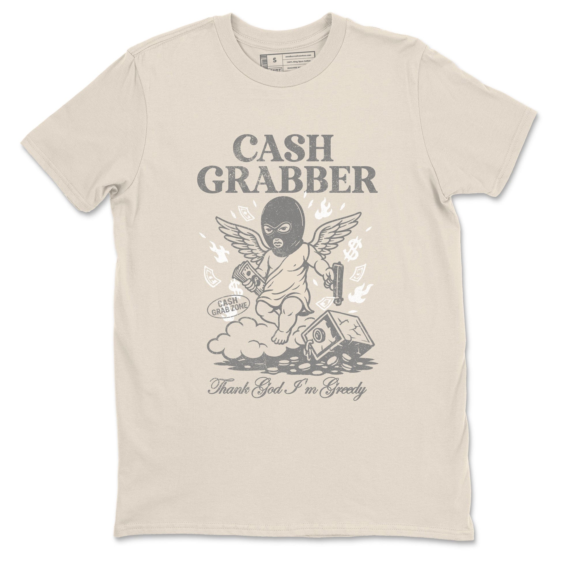 Cash Grabber sneaker match t-shirt styled to complete your fit with the Air Jordan 3 Pure Money sneakers, shown in Natural 2.