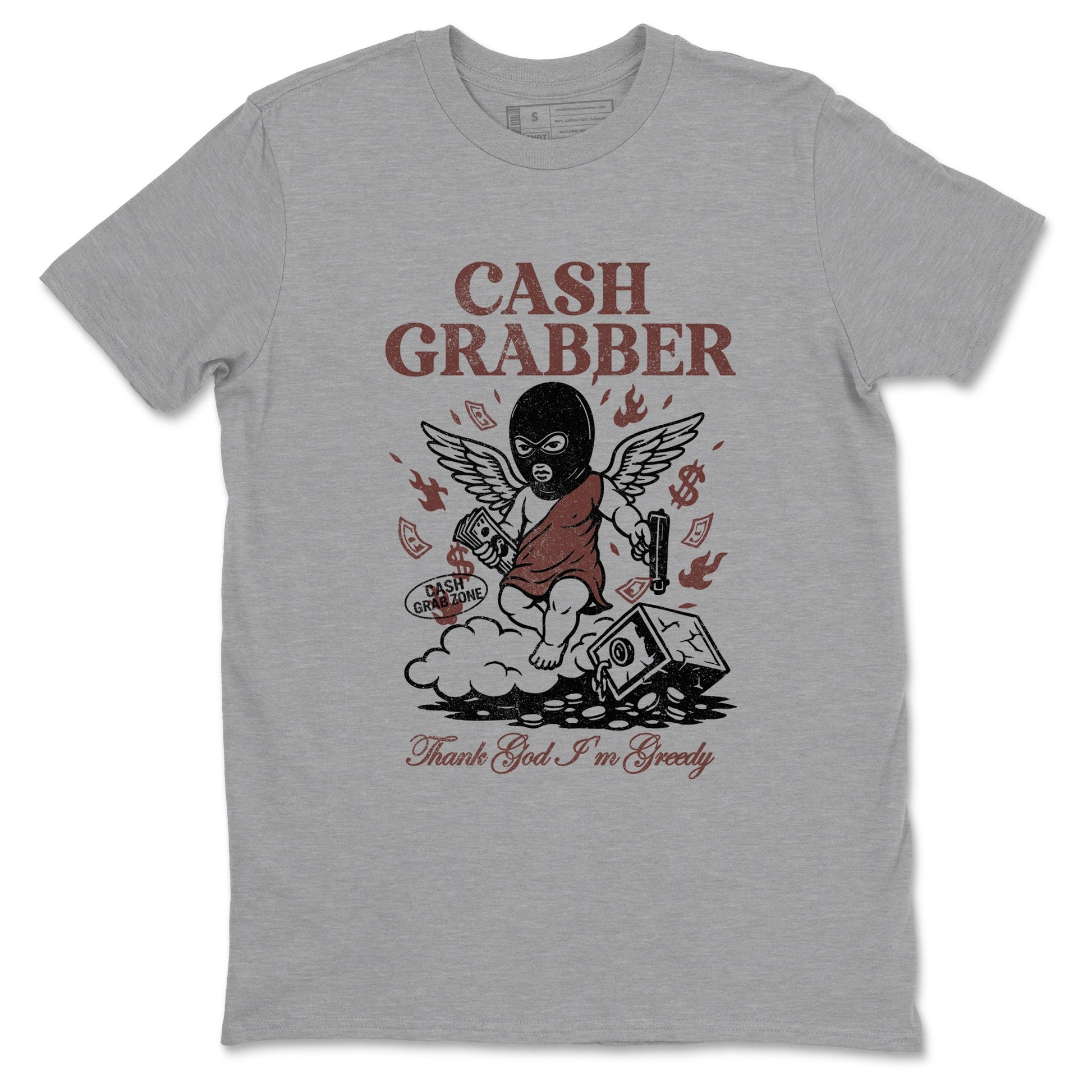 Sneaker match tees – Sneaker Tees To Match Dunk Low Football Shoes – Cash Grabber Tee Heather Grey 2