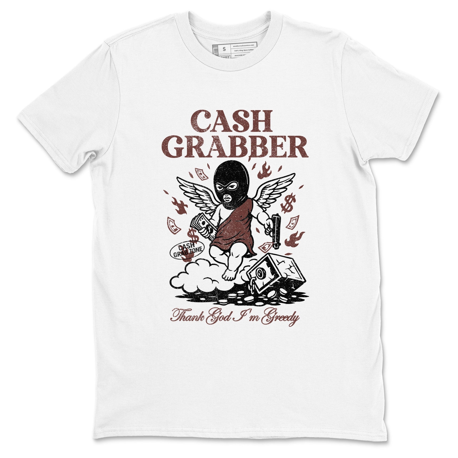 Sneaker match tees – Sneaker Tees To Match Dunk Low Football Shoes – Cash Grabber Tee White 2