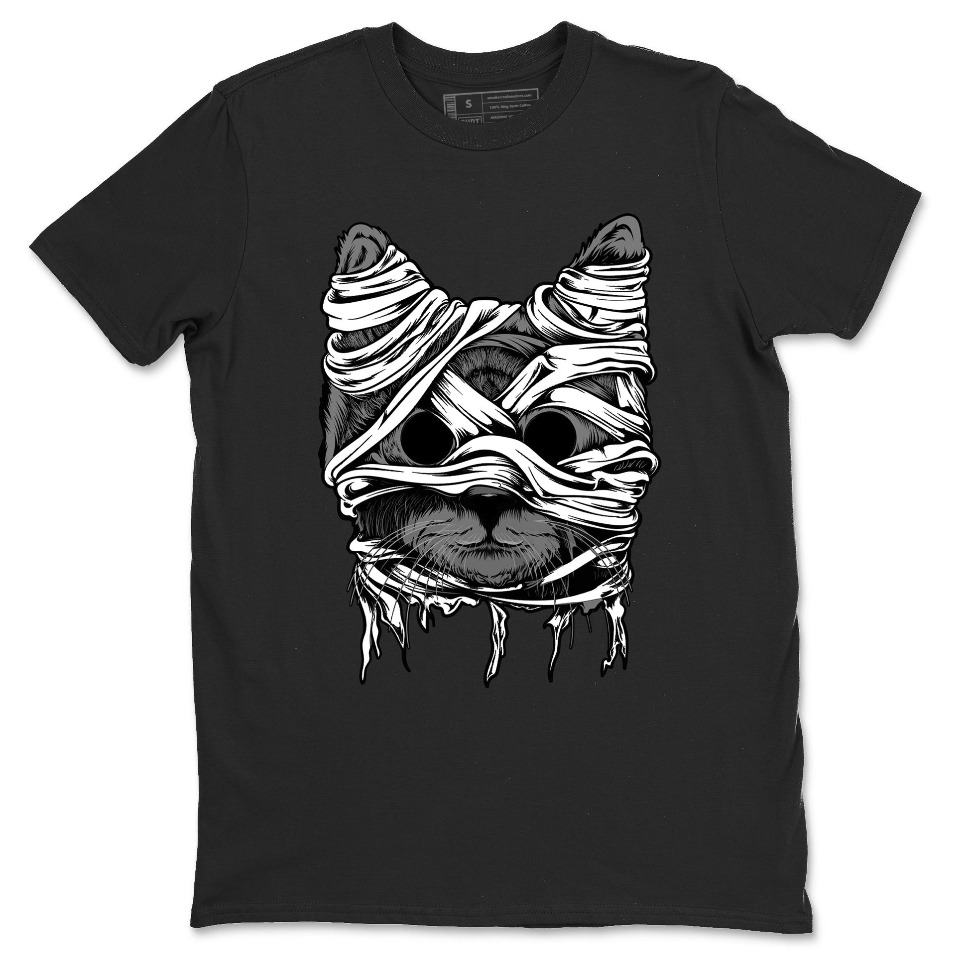 4s Fear shirts to match jordans Cat Mummy unique Halloween sneaker tee Air Jordan 4 Fear match shoes to clothes SNRT Sneaker Tees unisex cotton Black 2 shirts