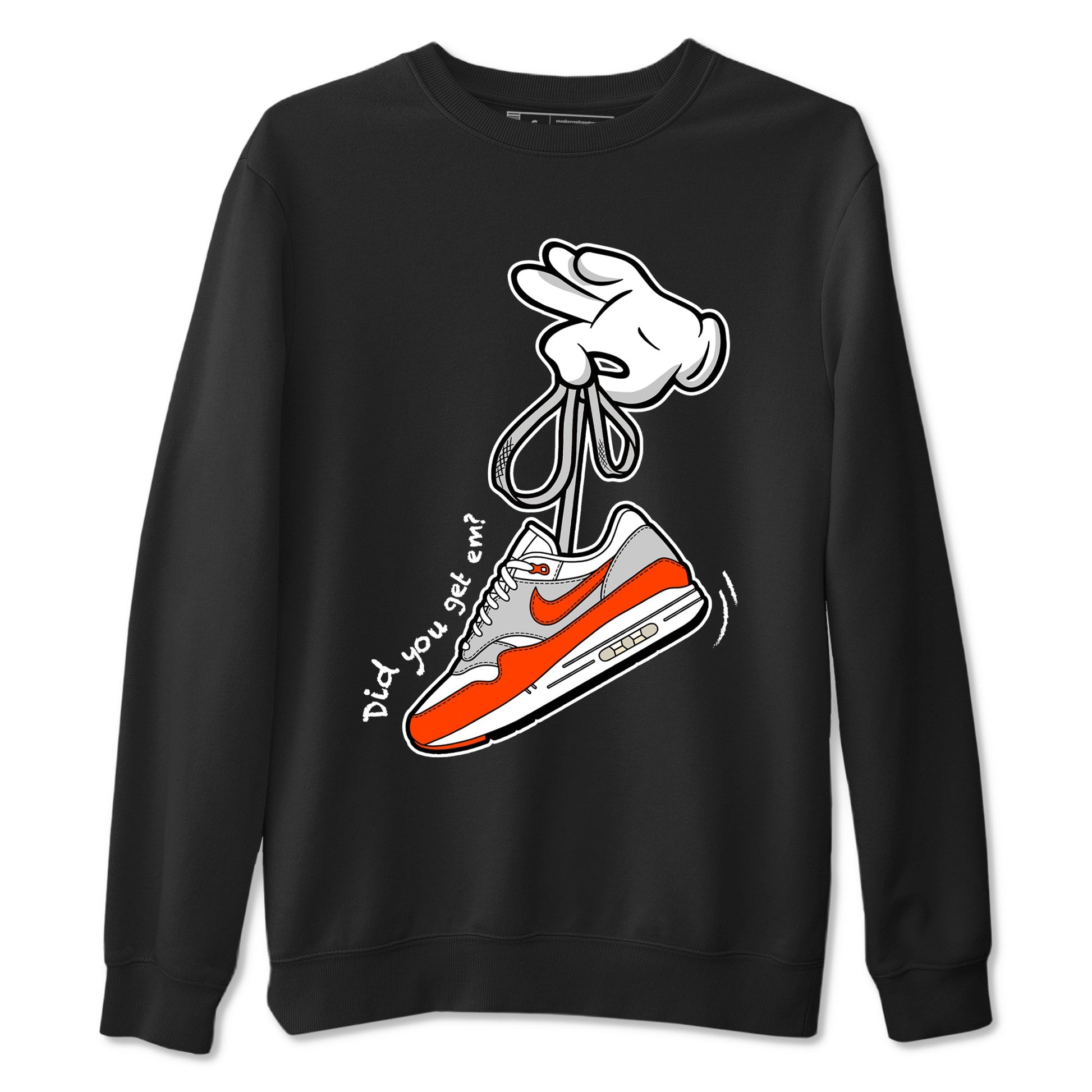 Air Max 1 OG '86 'Summit White and Cosmic Clay shirts to match jordans Catoon Hands sneaker match tees Air Max 1 Cosmic Clay match shoes to clothes SNRT Sneaker Tees unisex cotton Black 2 shirts