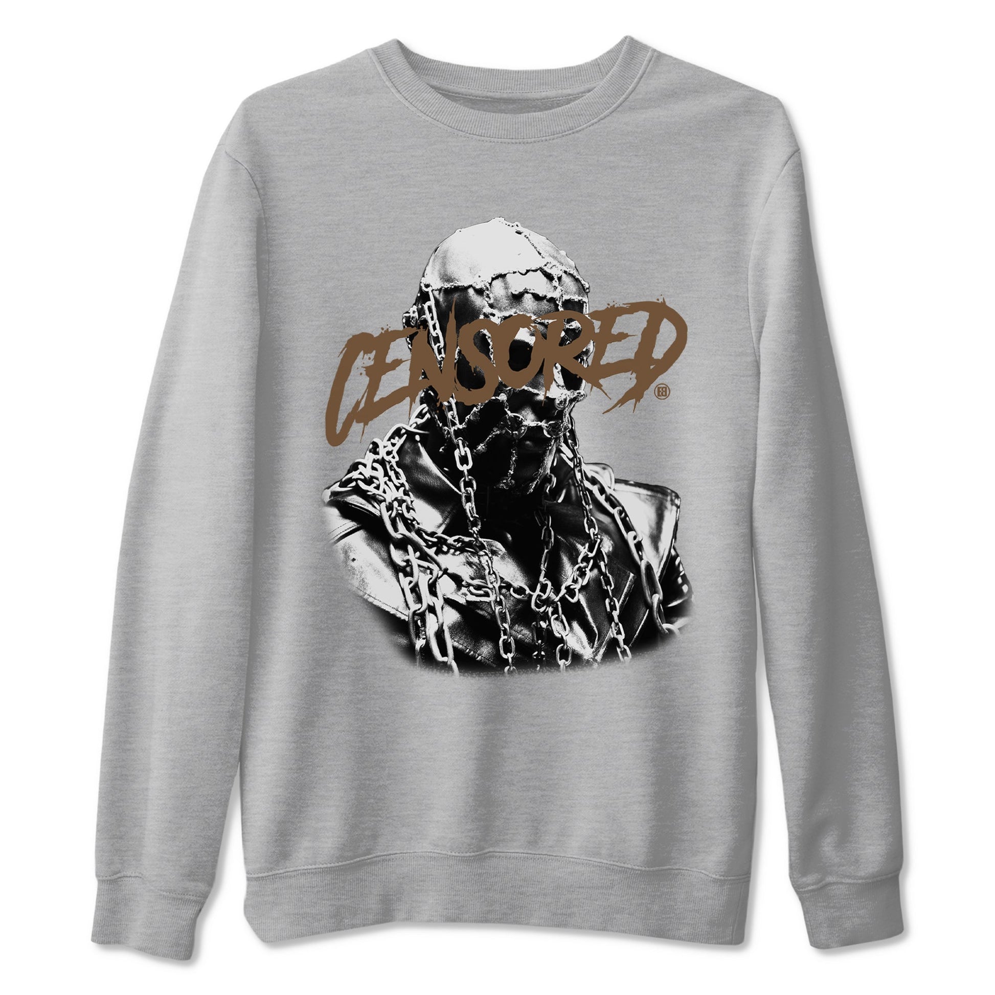 Travis Scott x Jordan Jumpman Jack TR Dark Mocha shirts to match jordans Censored Graphic sneaker match tees Jordan Jumpman Jack Travis Scott Dark Mocha match shoes to clothes SNRT Sneaker Tees unisex cotton Heather Grey 2 shirts