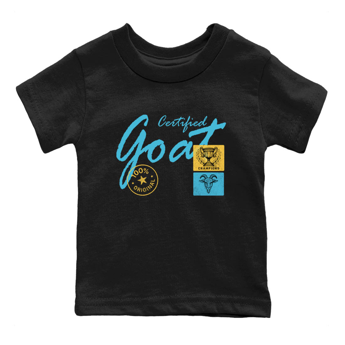 Sneaker Threads – Sneaker Tees To Match Air Jordan 11 Retro Gamma – Certified Goat Youth Graphic Tee Black 2. Perfect for Jordan releases 2025 colorways.