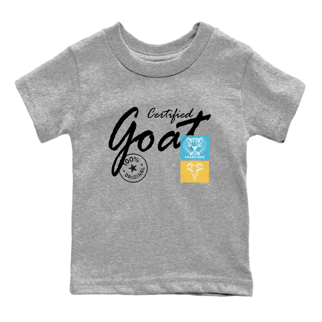 Sneaker Threads – Sneaker Tees To Match Air Jordan 11 Retro Gamma – Certified Goat Youth Graphic Tee Heather Grey 2. Perfect for Jordan releases 2025 colorways.