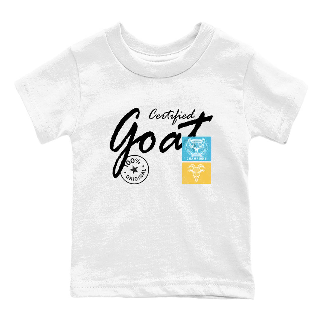 Sneaker Threads – Sneaker Tees To Match Air Jordan 11 Retro Gamma – Certified Goat Youth Graphic Tee White 2. Perfect for Jordan releases 2025 colorways.