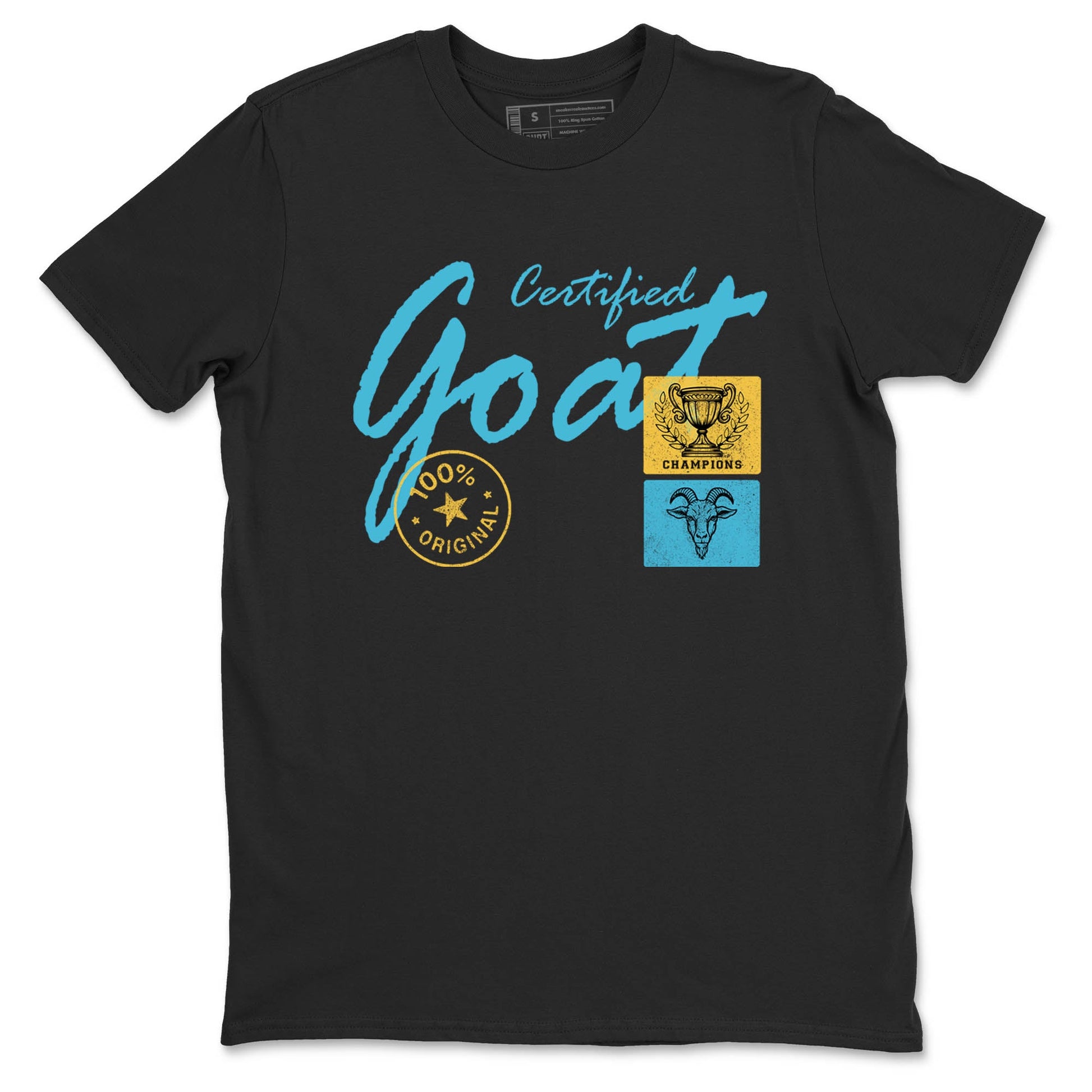 Sneaker Threads – Sneaker Tees To Match Air Jordan 11 Retro Gamma – Certified Goat Graphic Tee Black 2. Perfect for Jordan releases 2025 colorways.