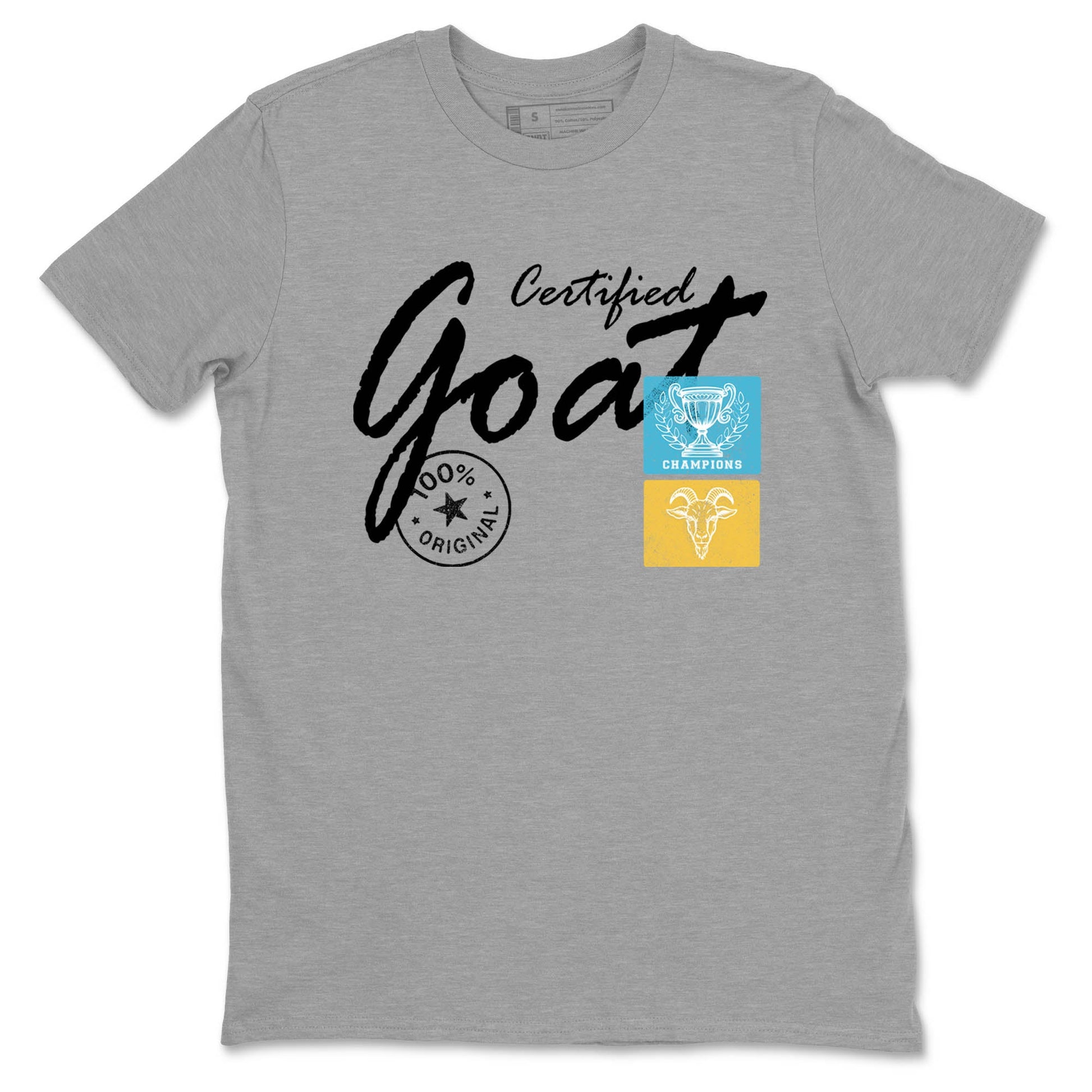 Sneaker Threads – Sneaker Tees To Match Air Jordan 11 Retro Gamma – Certified Goat Graphic Tee Heather Grey 2. Perfect for Jordan releases 2025 colorways.