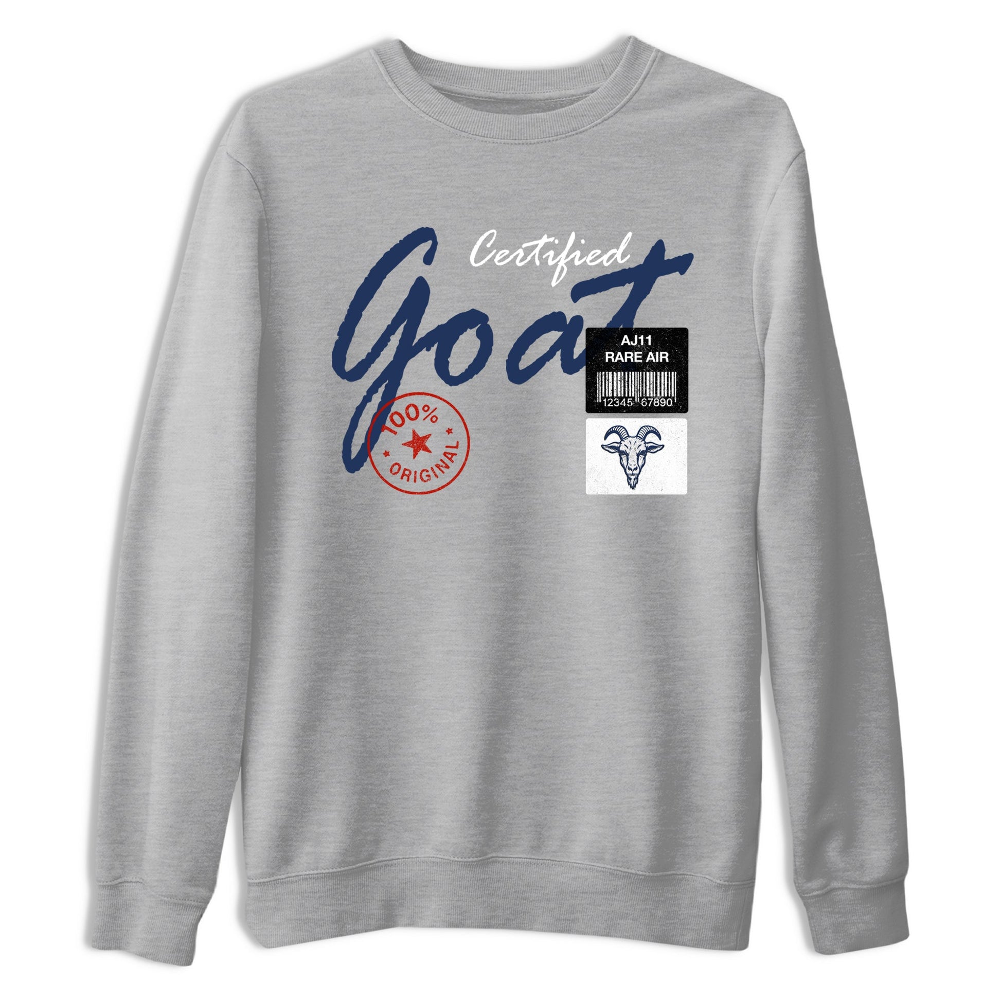 Sneaker match tees – Sneaker Tees To Match Air Jordan 11 Rare Air Shoes – Certified Goat Tee Heather Grey 2