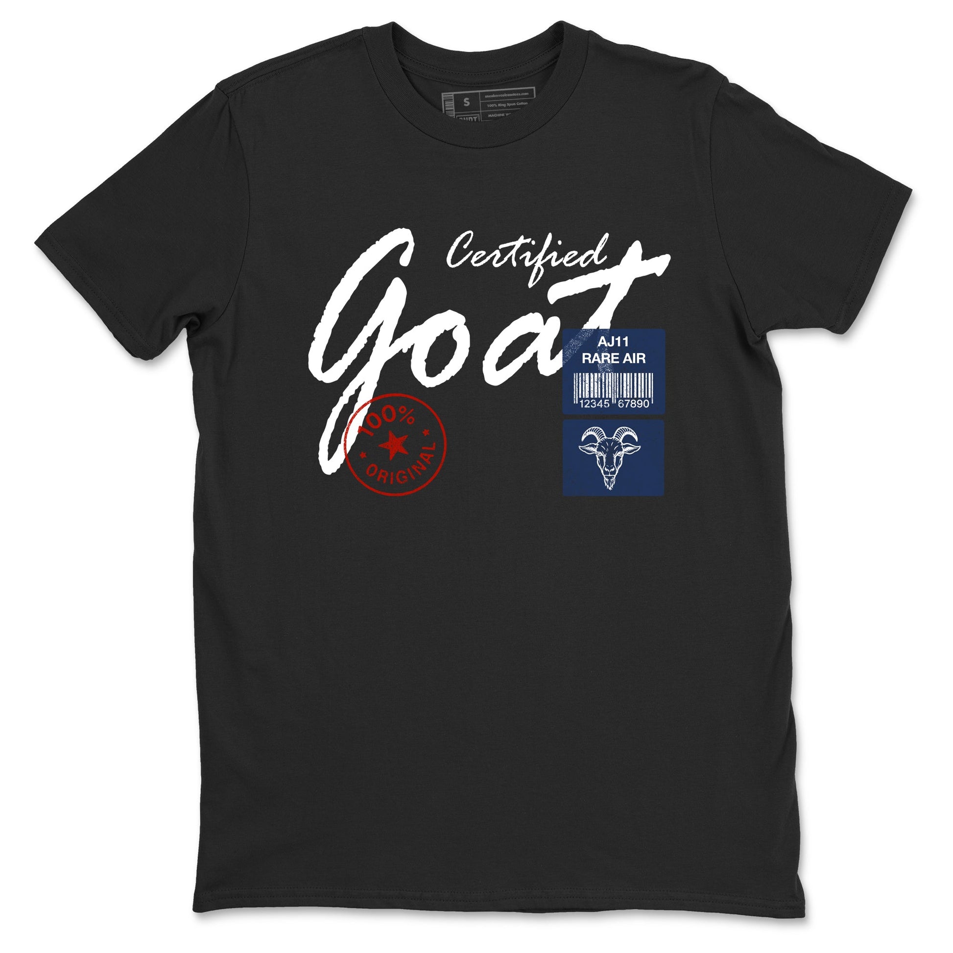 Sneaker match tees – Sneaker Tees To Match Air Jordan 11 Rare Air Shoes – Certified Goat Tee Black 2