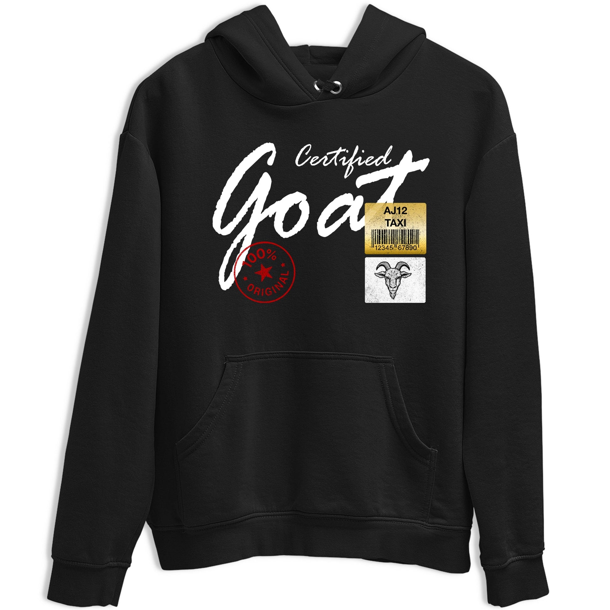 Sneaker match tees – Sneaker Tees To Match Air Jordan 12 Taxi Shoes – Certified Goat Tee Black 2